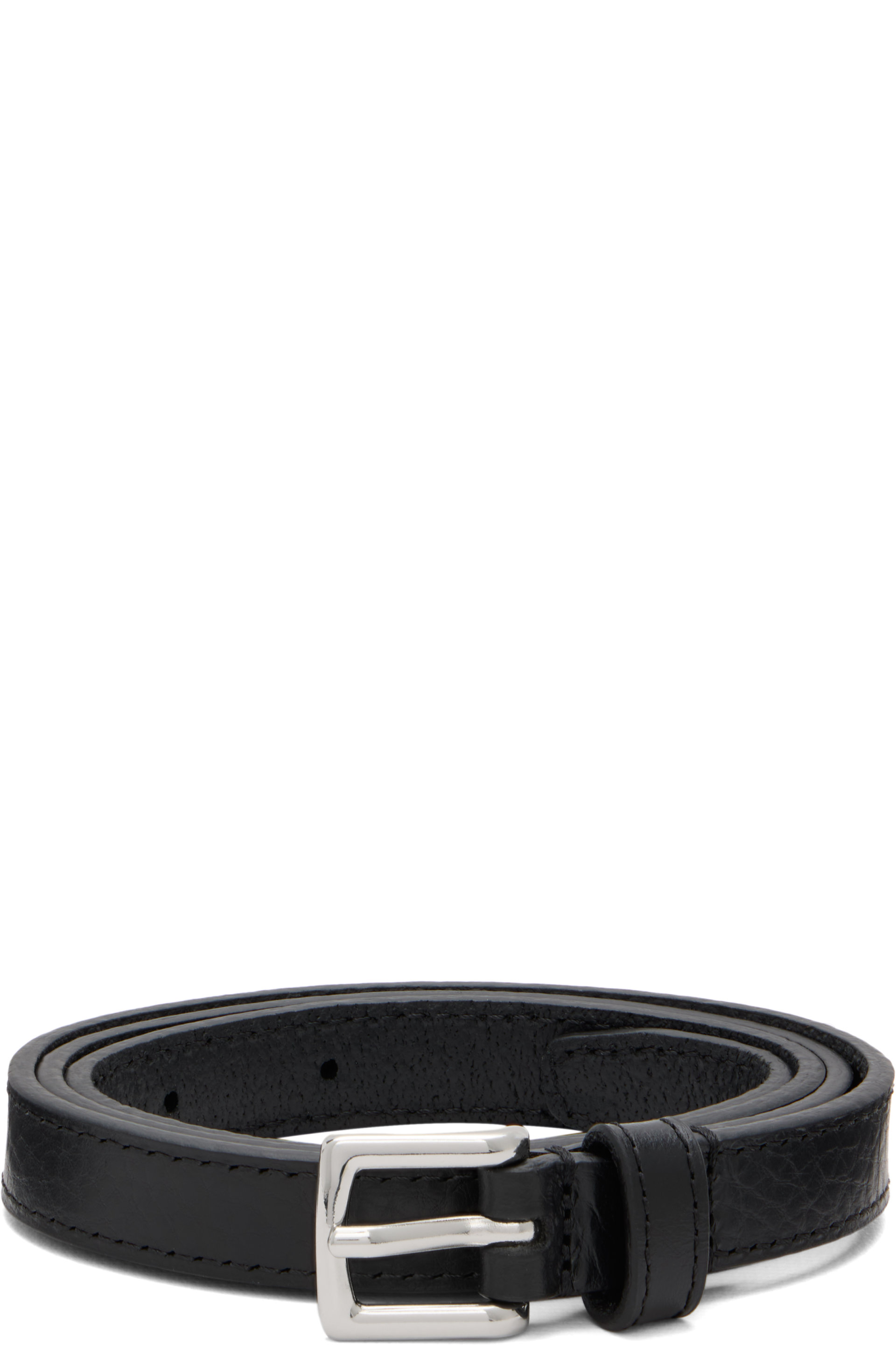 The Frankie Shop - Black Jessie Skinny Leather Belt