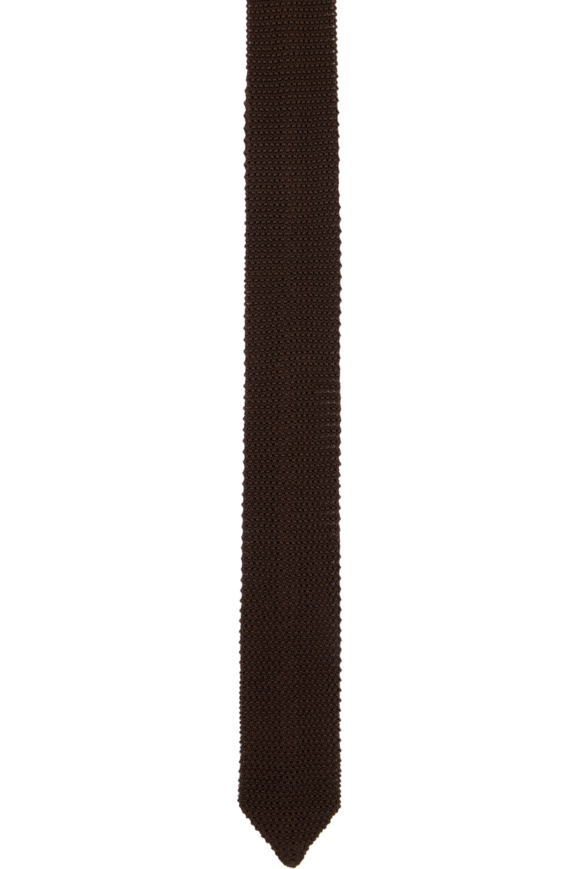 The Frankie Shop - Brown Zira Knitted Silk Tie