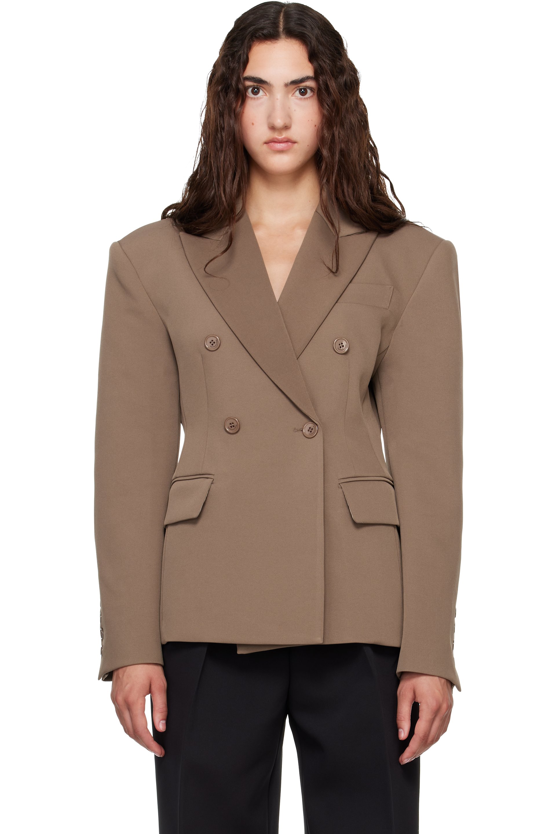 The Frankie Shop - Taupe Doyer Cinched Blazer