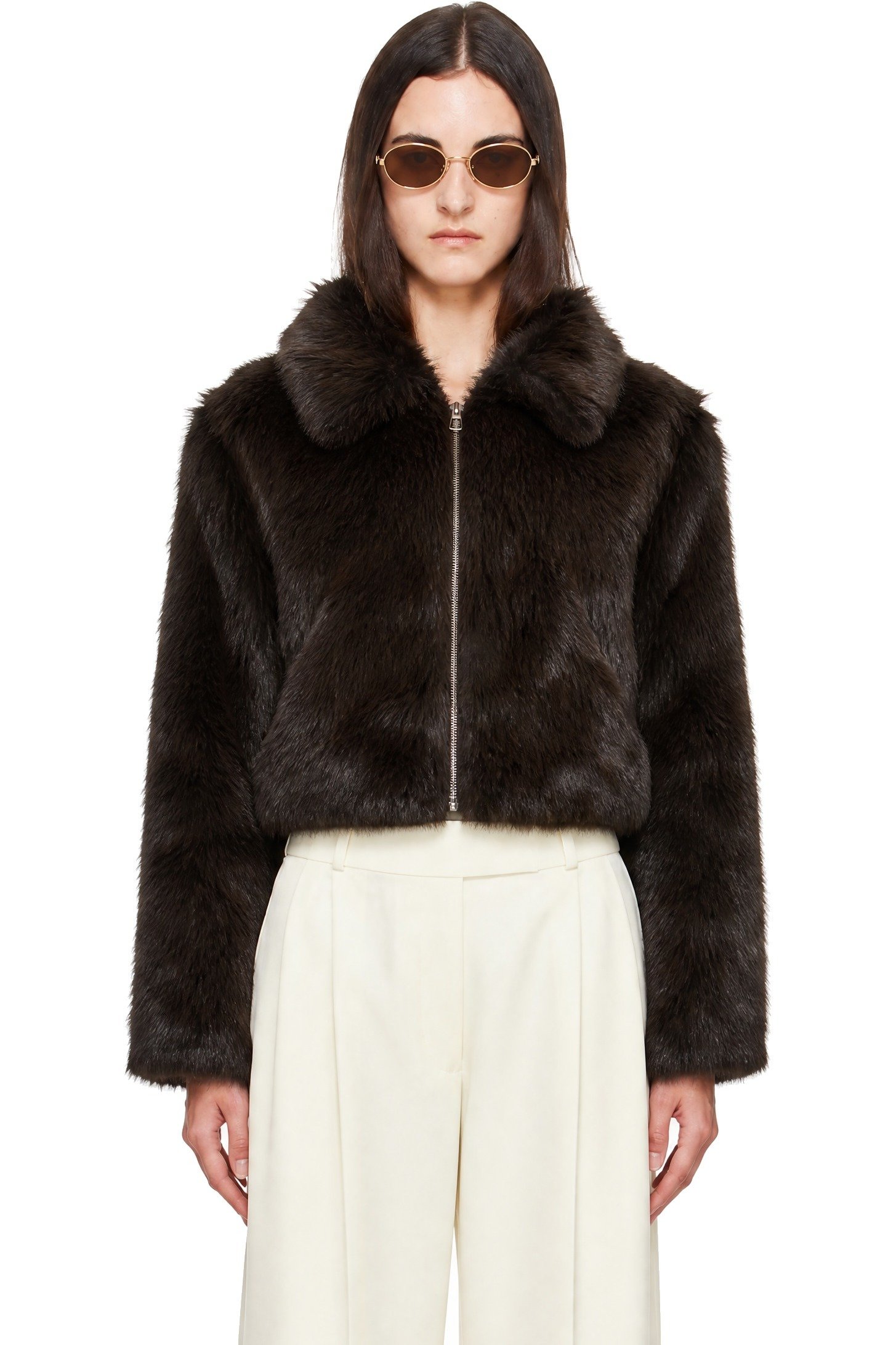 The Frankie Shop - Brown Hope Faux-Fur Jacket