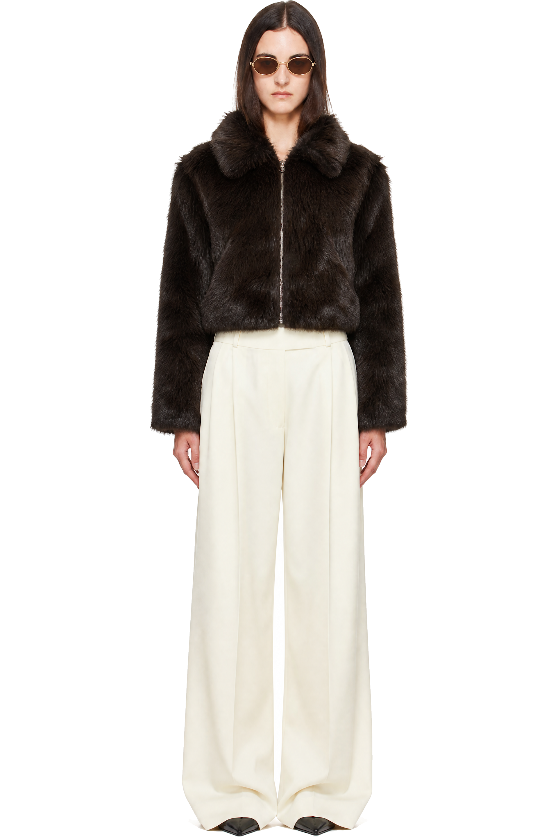 The Frankie Shop - Brown Hope Faux-Fur Jacket