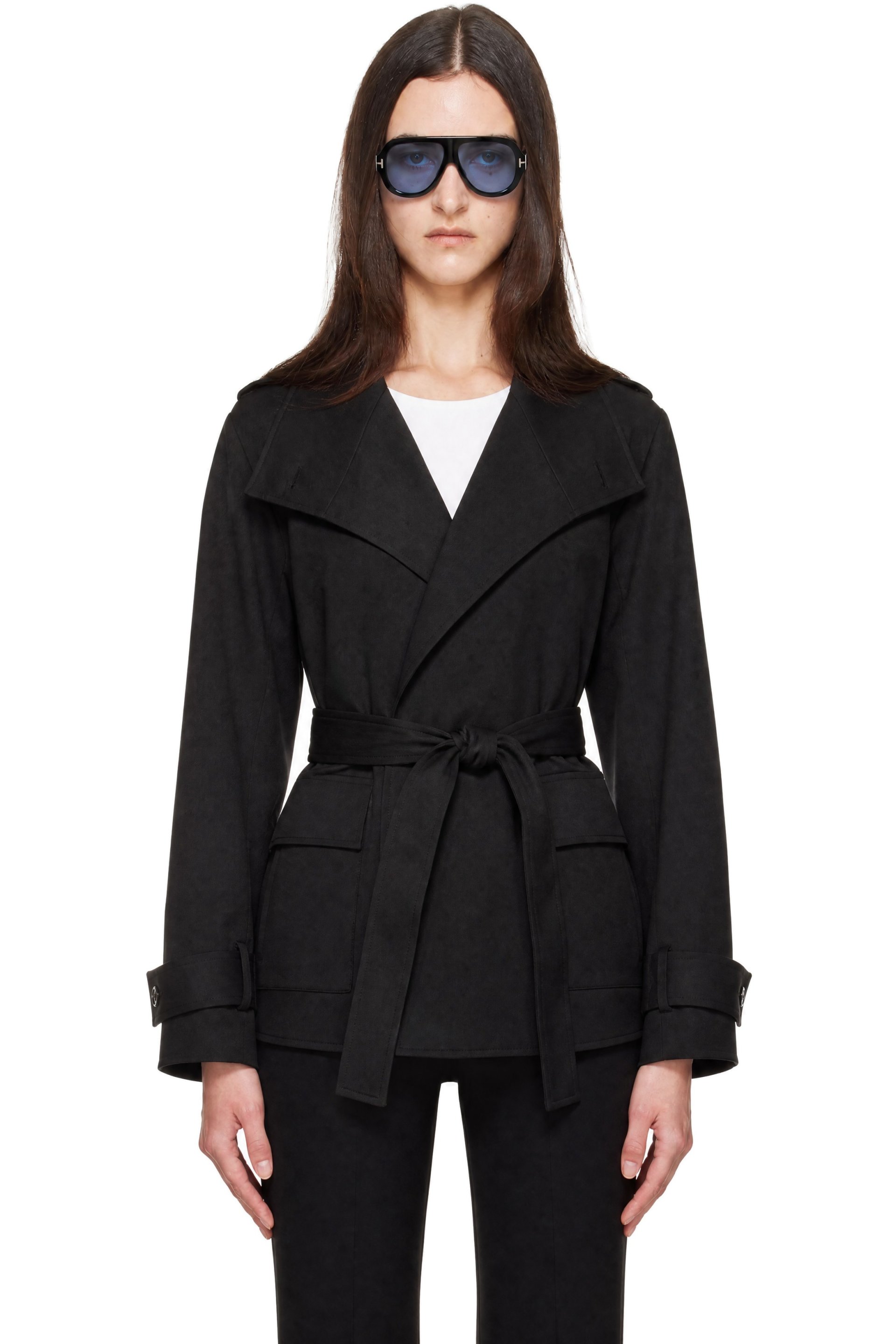The Frankie Shop - Black Tavea Belted Jacket