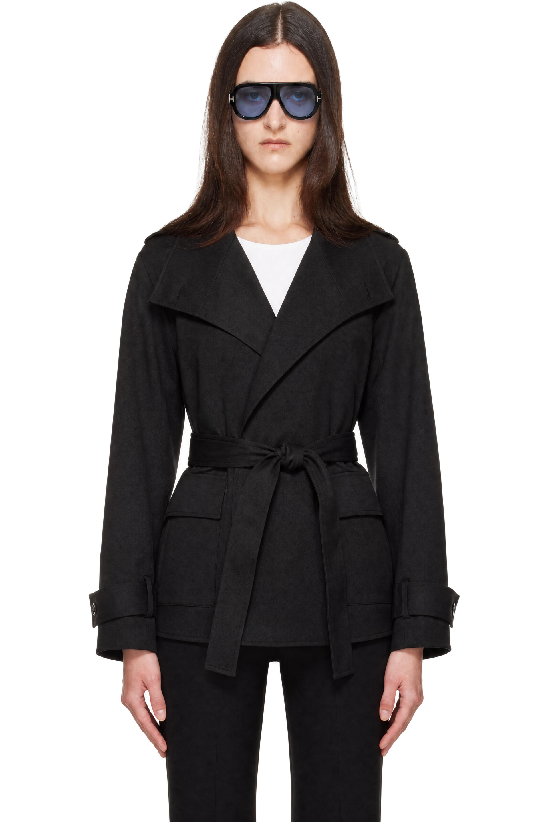 The Frankie Shop - Black Tavea Belted Jacket