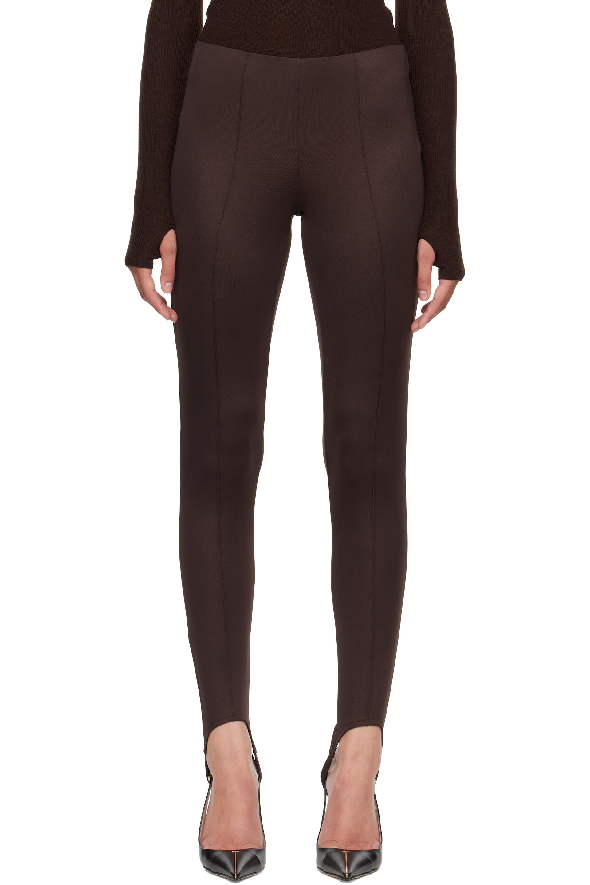 The Frankie Shop - Brown Caserta Stirrup Leggings