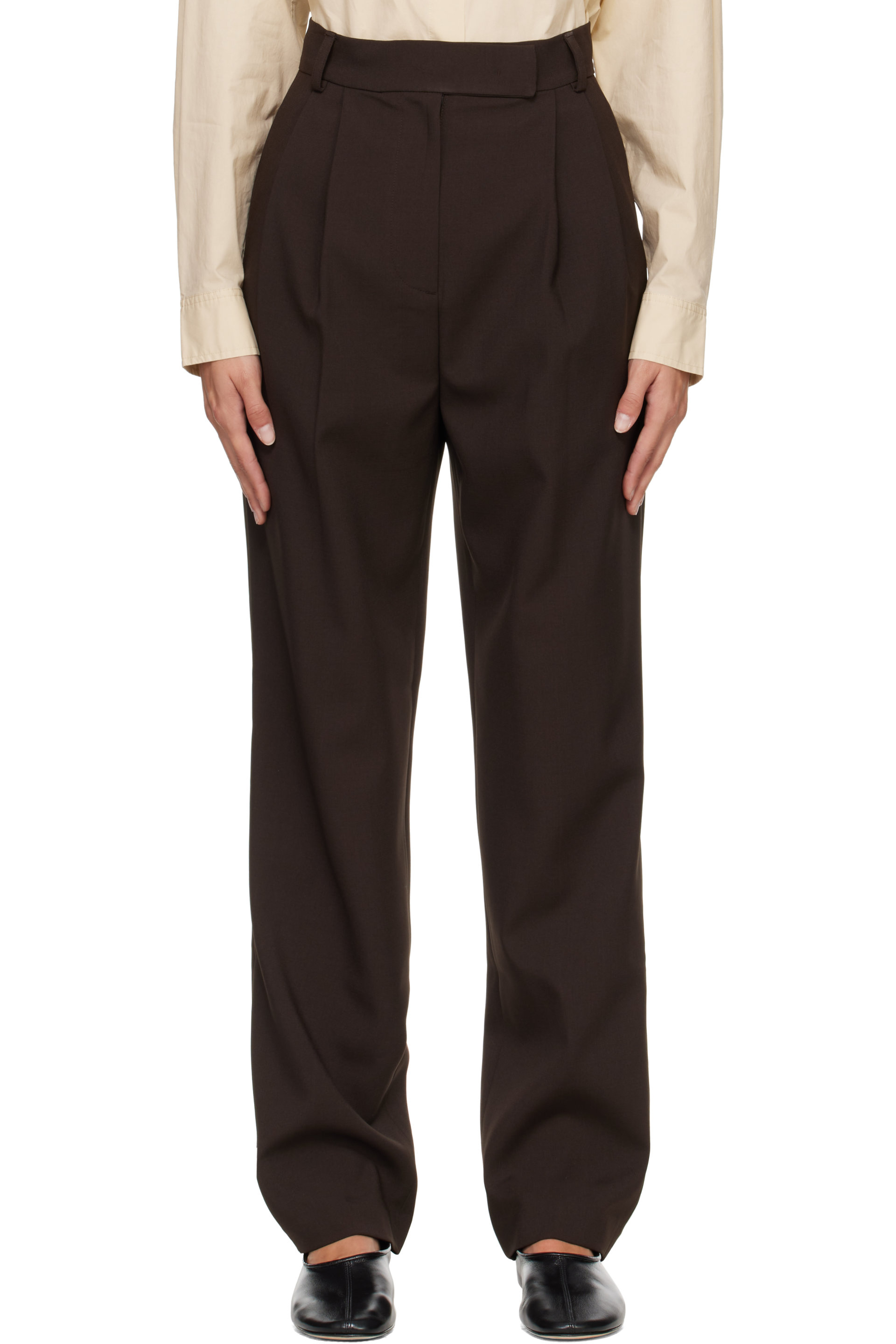 The Frankie Shop - Brown Bea Suit Trousers