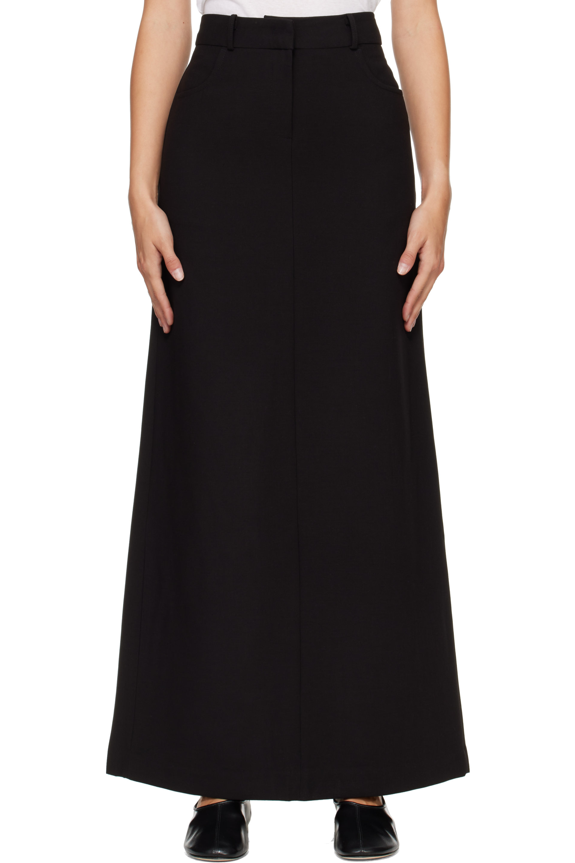 The Frankie Shop - Black Malvo Pencil Maxi Skirt