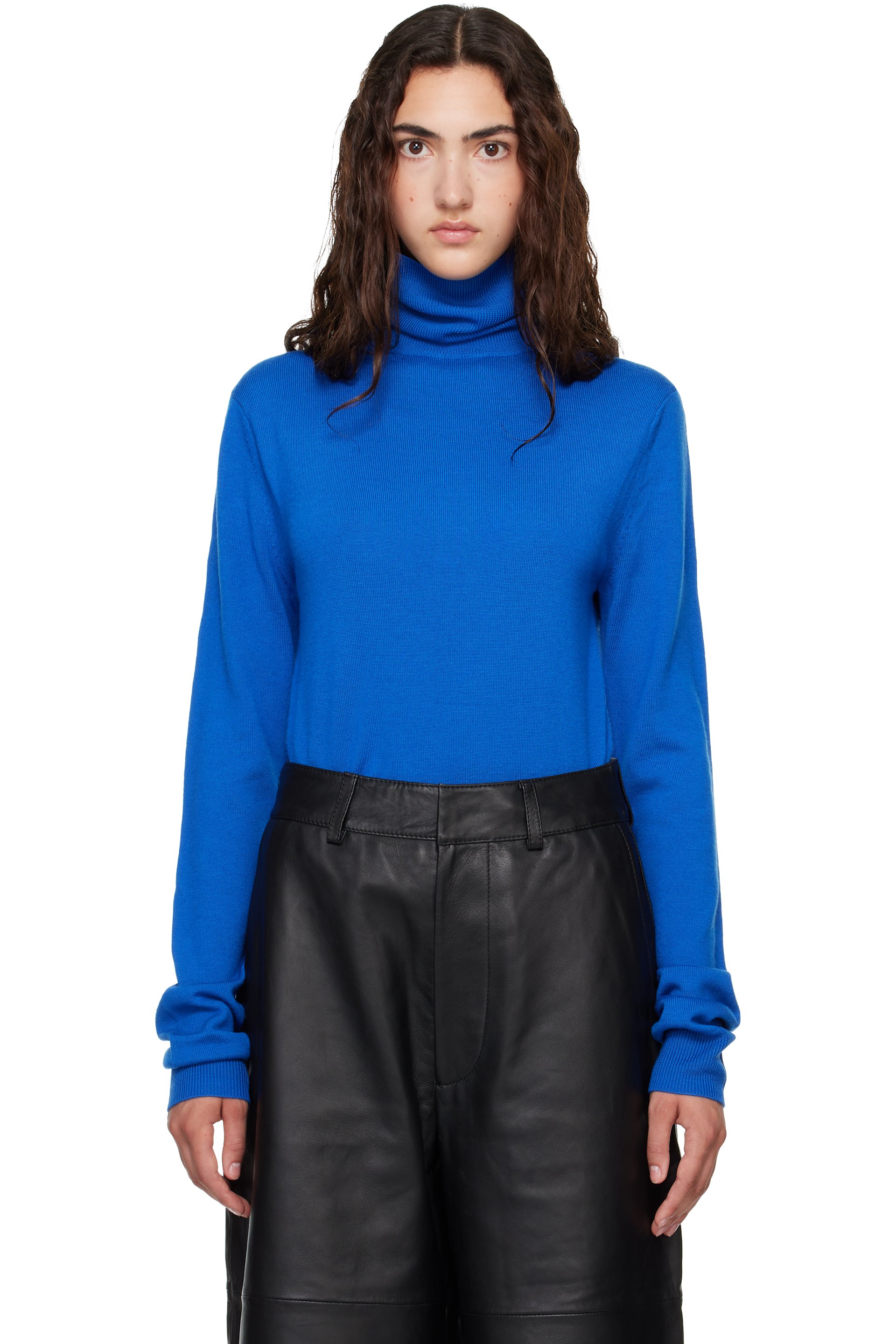 The Frankie Shop - Blue Eve Thin Turtleneck Sweater