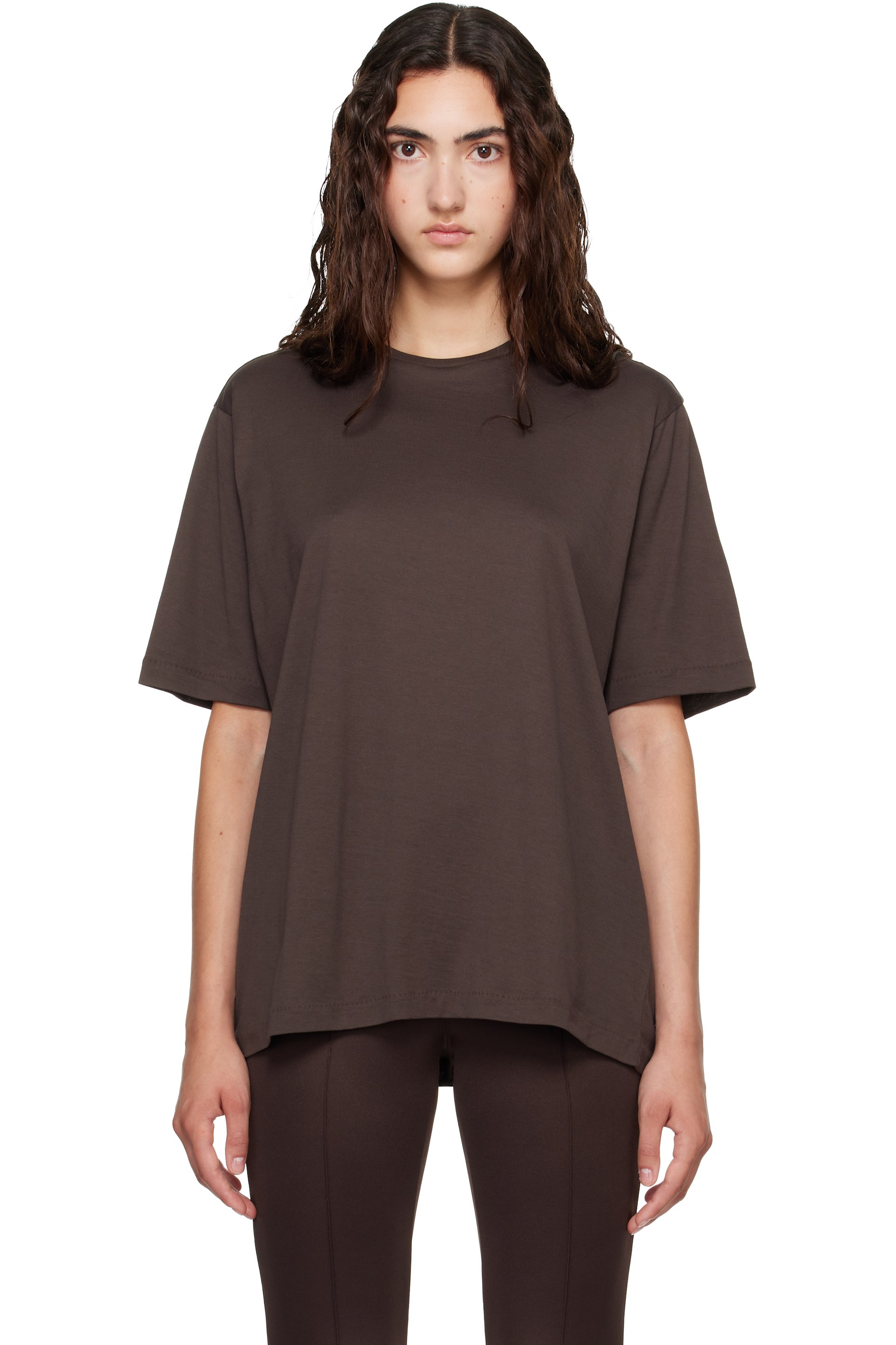 The Frankie Shop - Brown Harper Soft Organic T-shirt