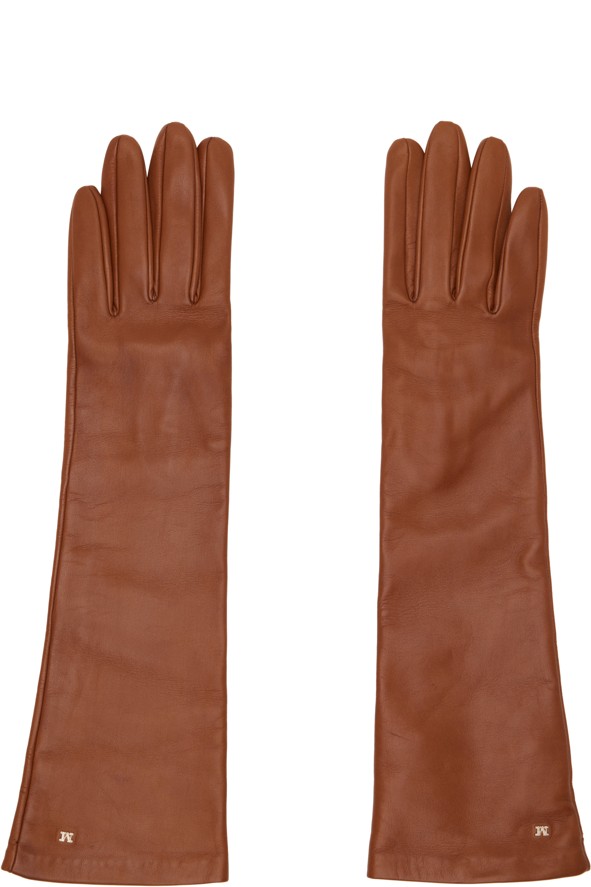 Max Mara - Brown Afidee Long Gloves
