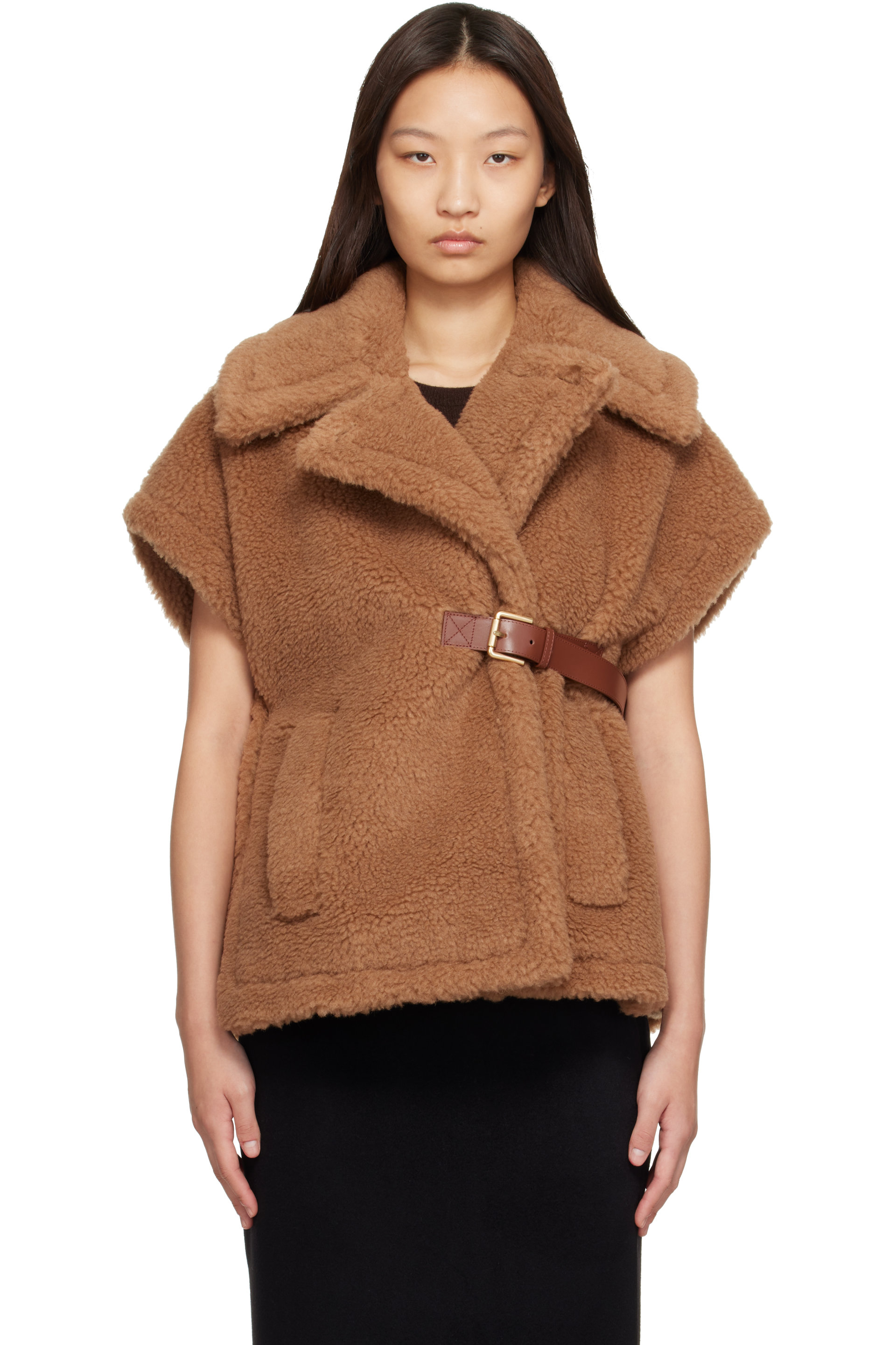 Max Mara - Beige Newabavo Cape Jacket