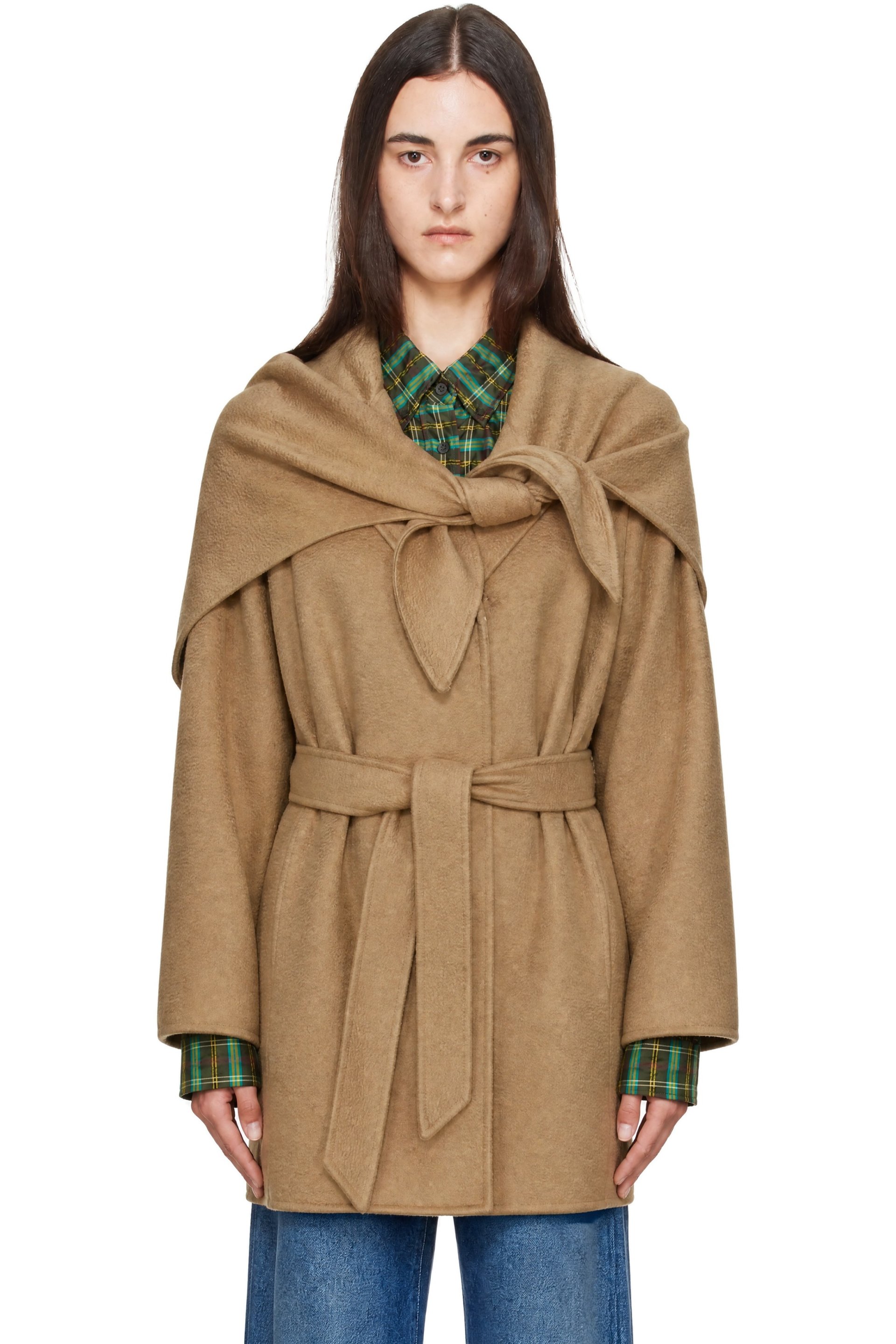 Max Mara - Tan Detto Double Cashmere Stole & Coat