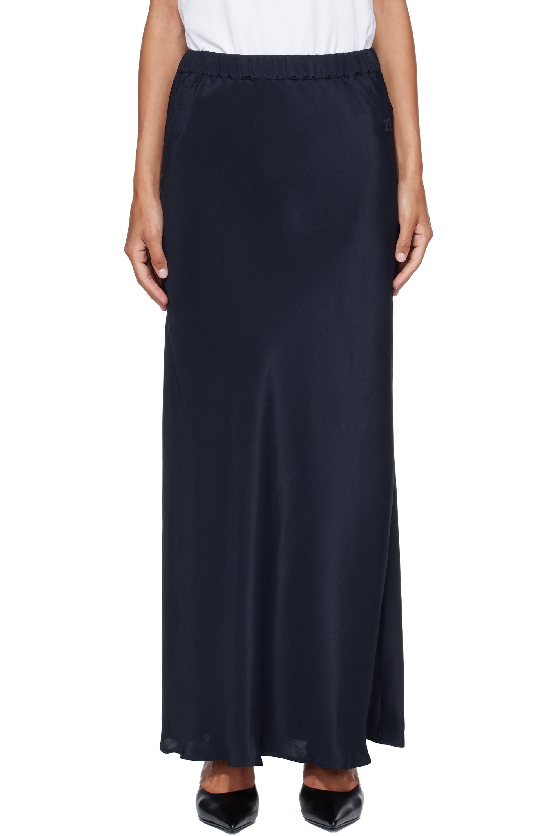 Max Mara - Jupe longue Sospiro bleu marine