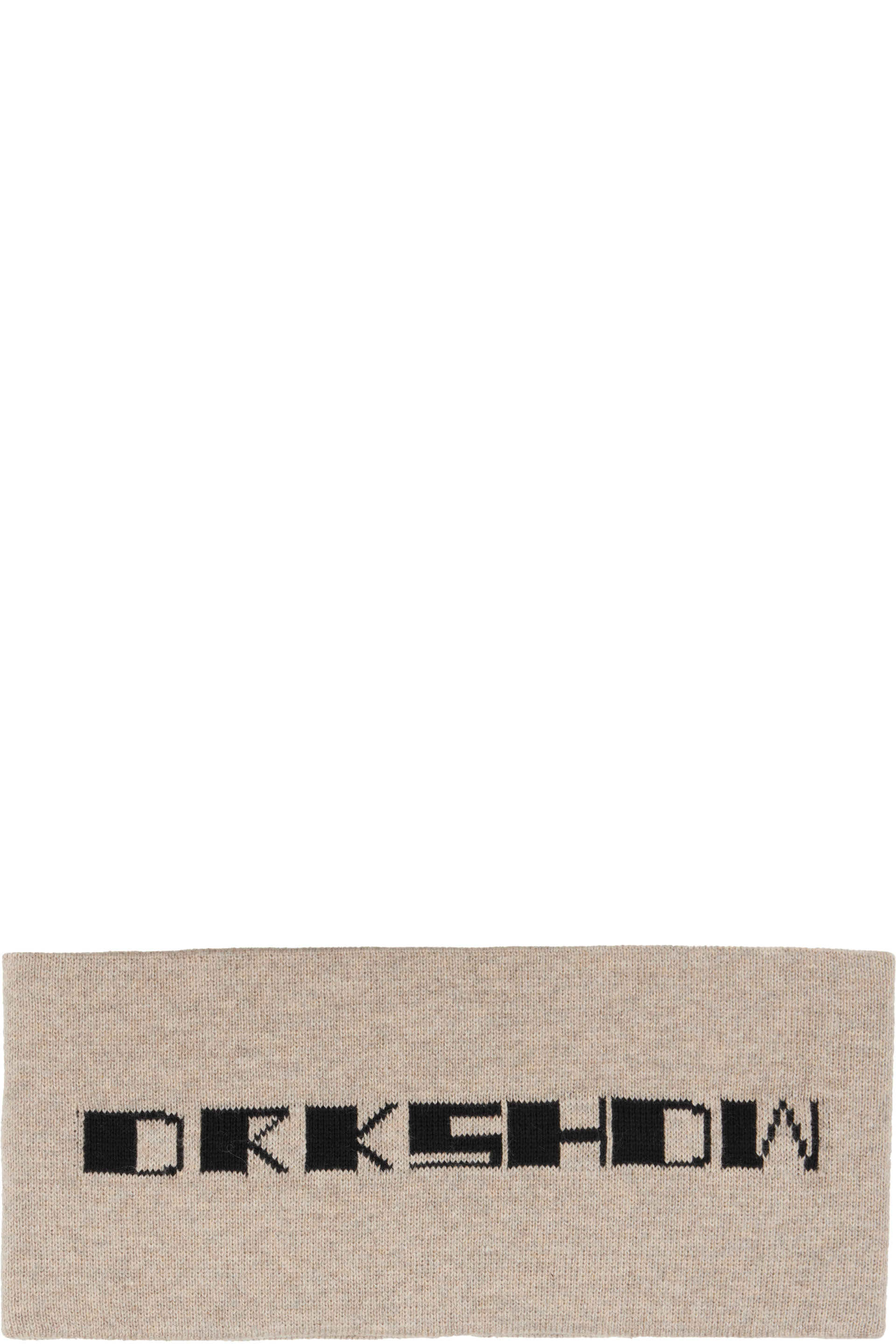 Rick Owens DRKSHDW - Beige Tower Cotton Knit Headband
