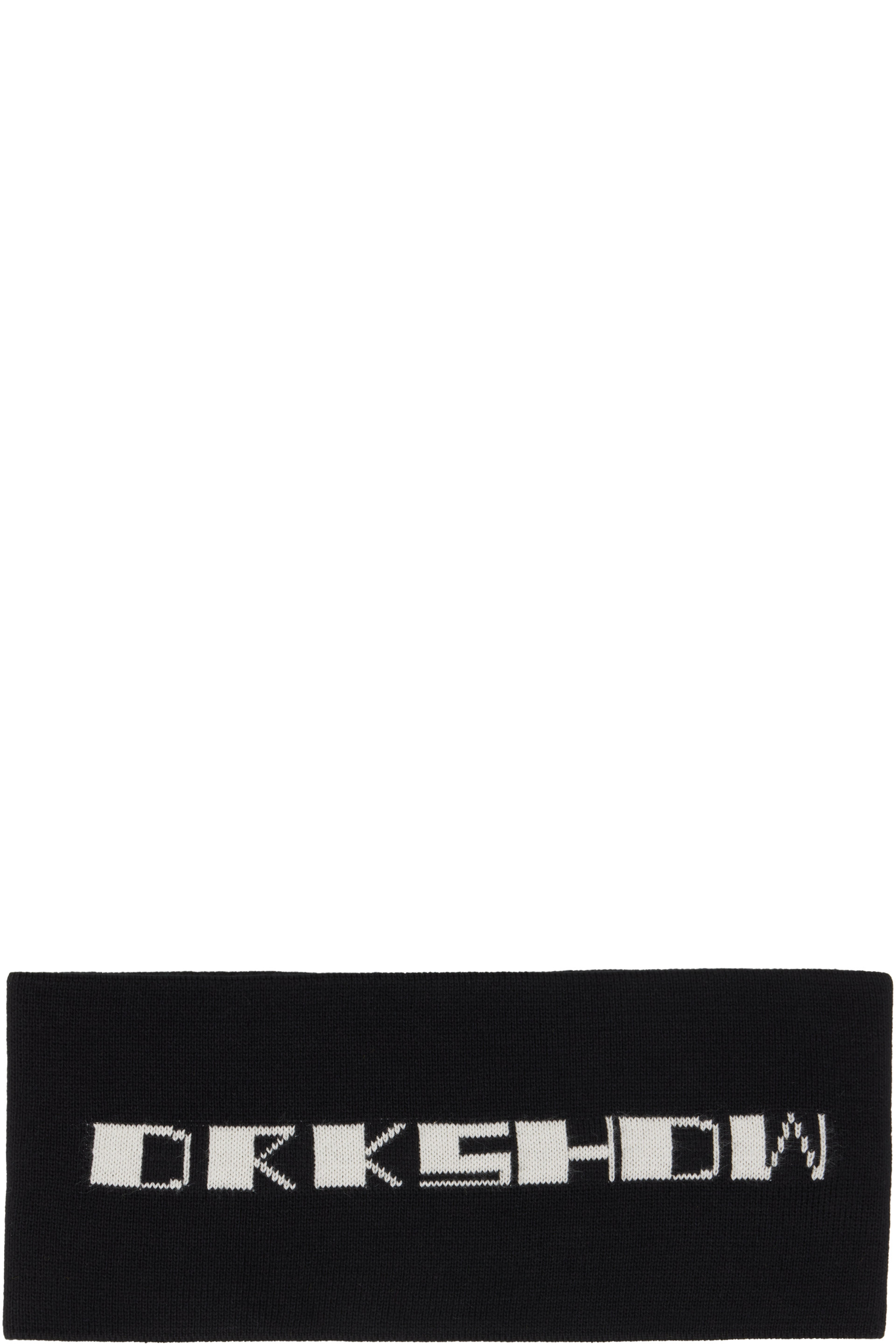 Rick Owens DRKSHDW - Black Tower Cotton Knit Headband