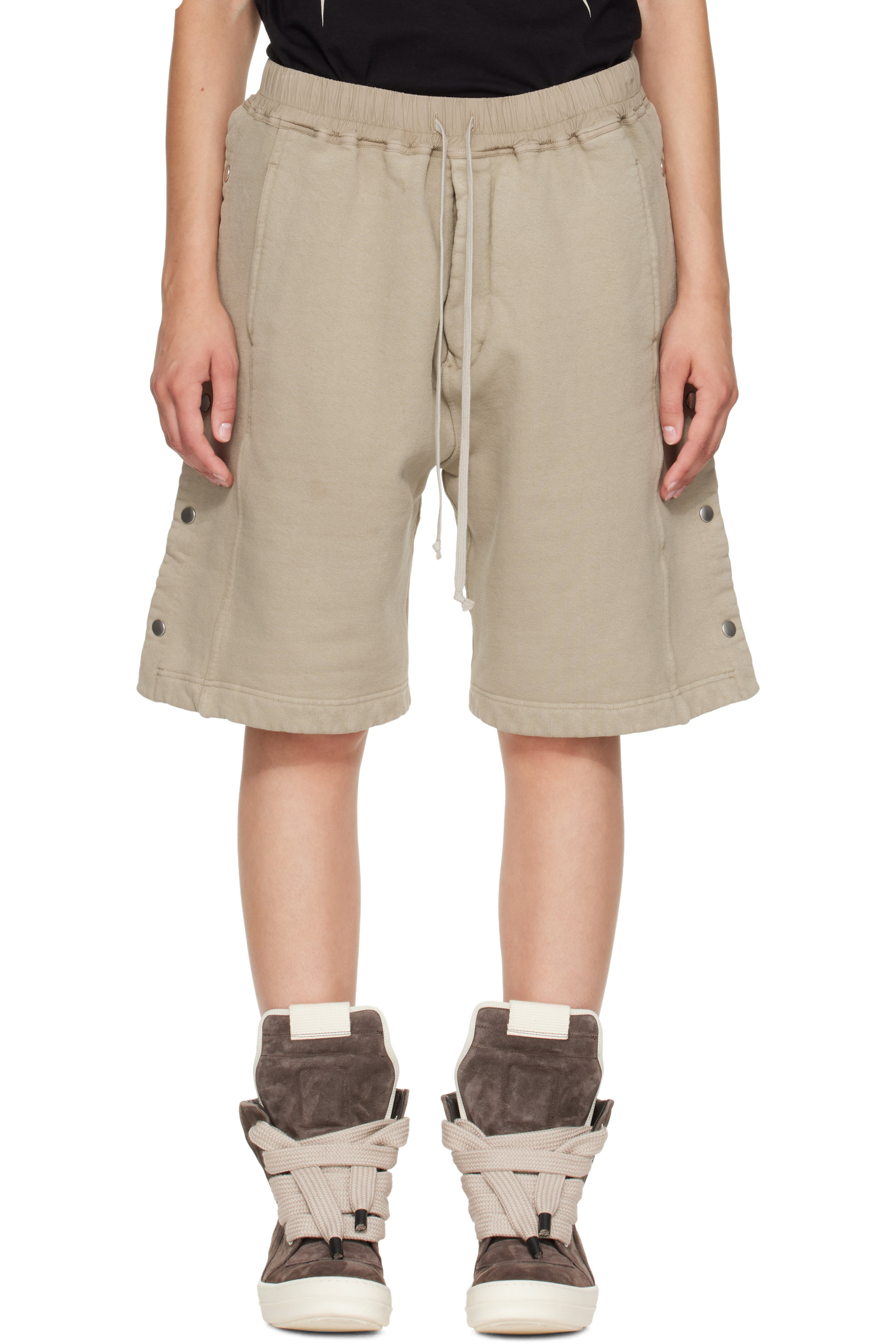 Rick Owens DRKSHDW - Beige Tower Pusher Shorts