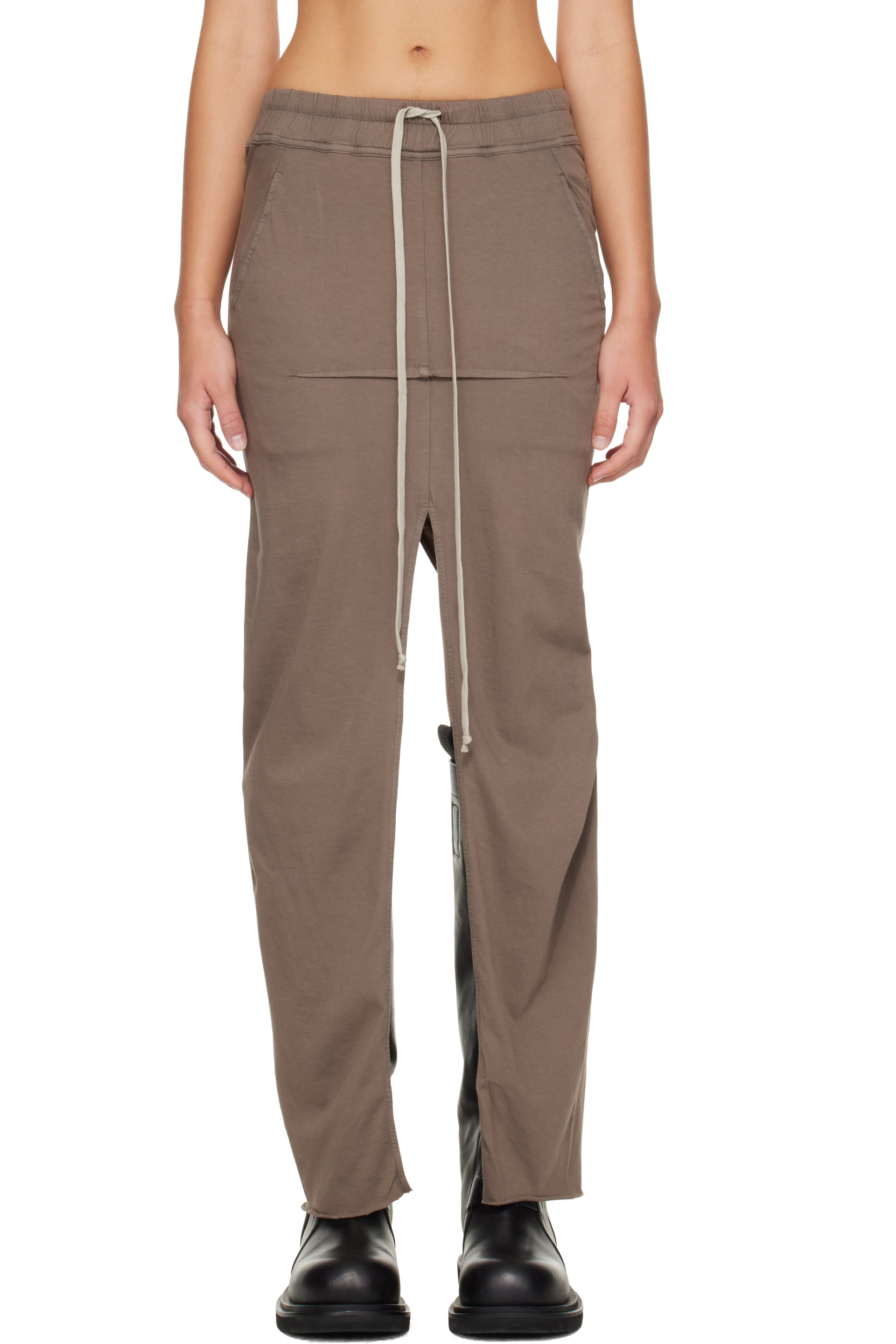 Rick Owens DRKSHDW - Gray Tower Pull On Sliced Pillar Maxi Skirt