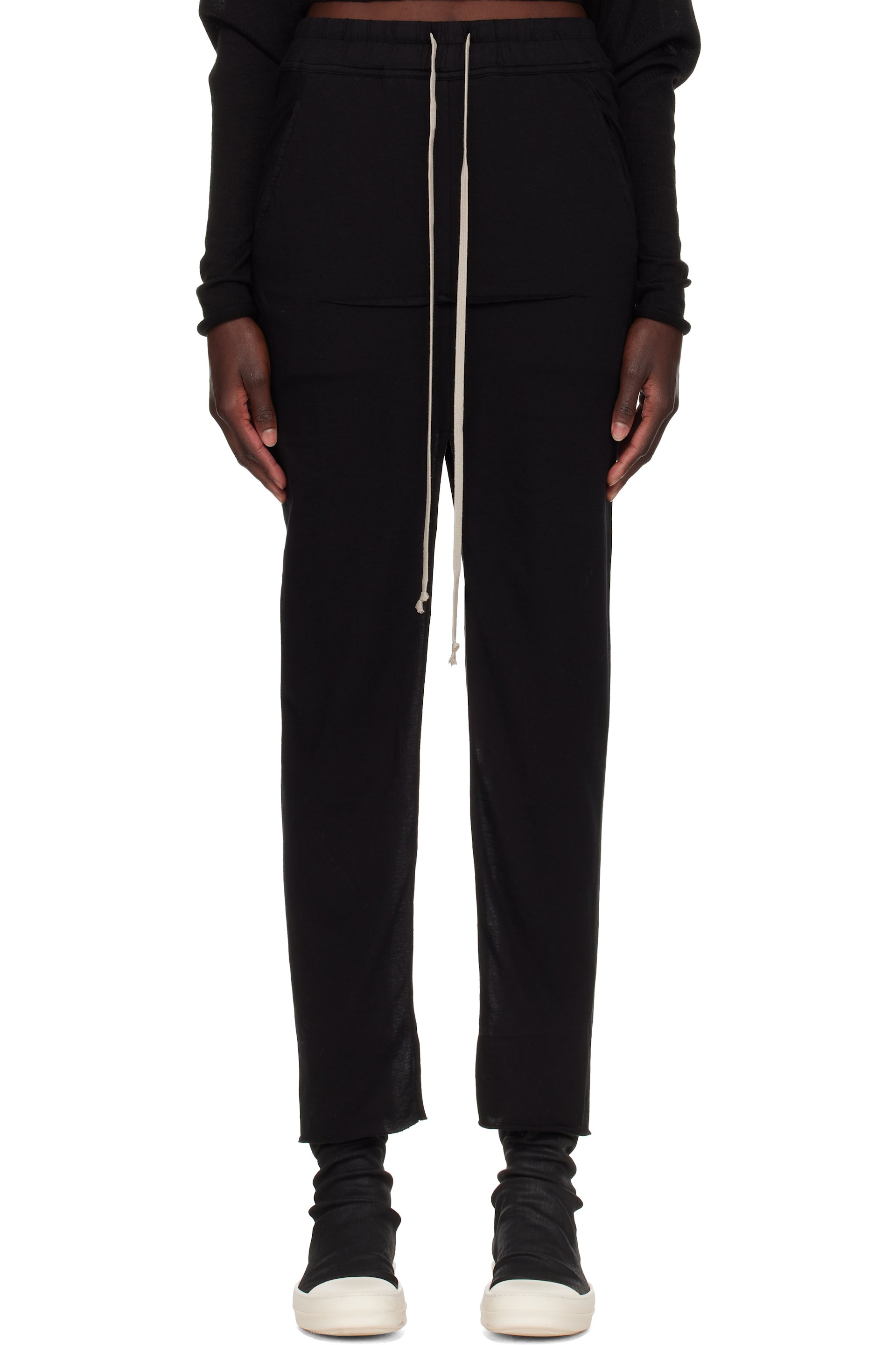 Rick Owens DRKSHDW - Black Tower Pull On Sliced Pillar Maxi Skirt
