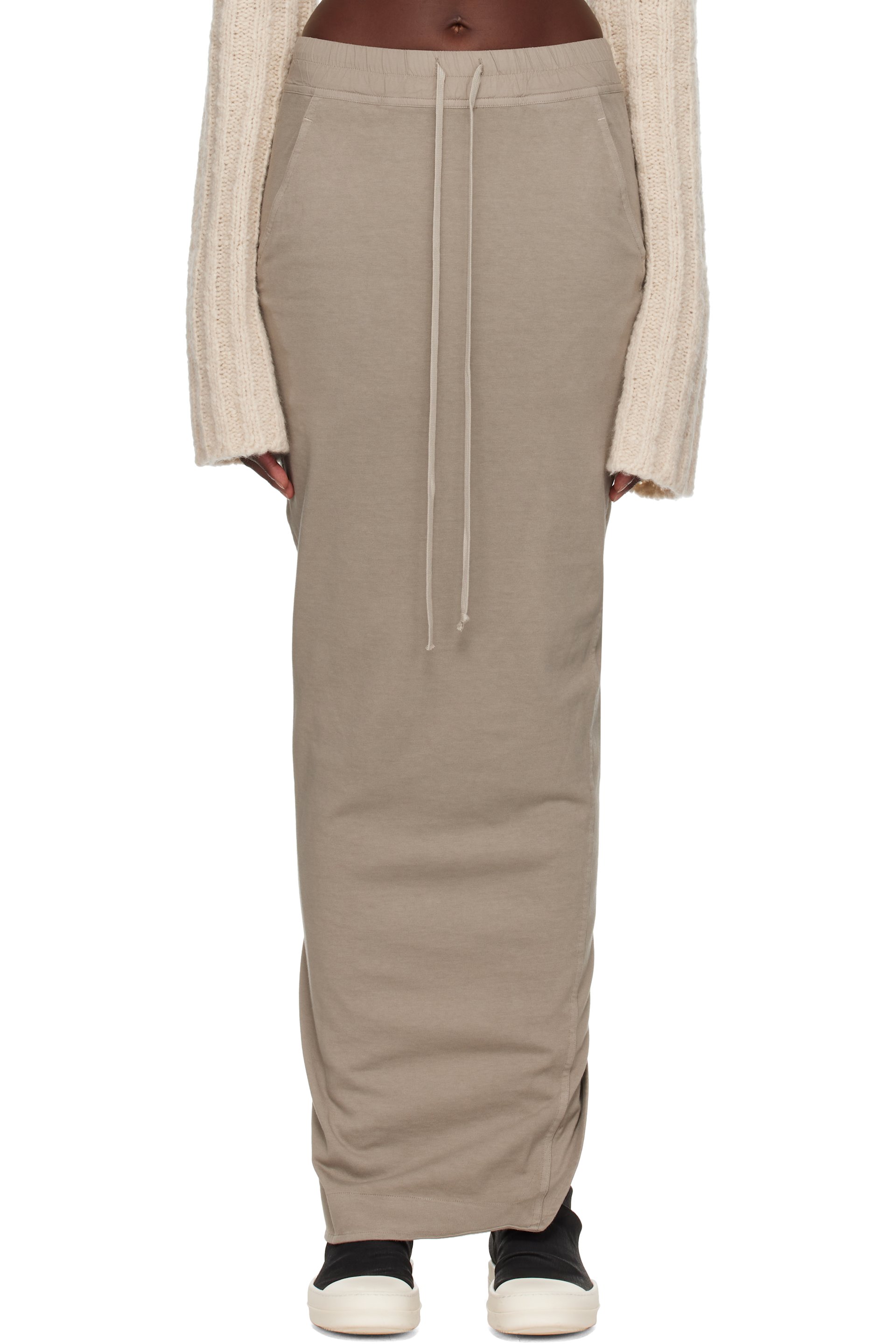 Rick Owens DRKSHDW - Gray Tower Pull On Pillar Maxi Skirt