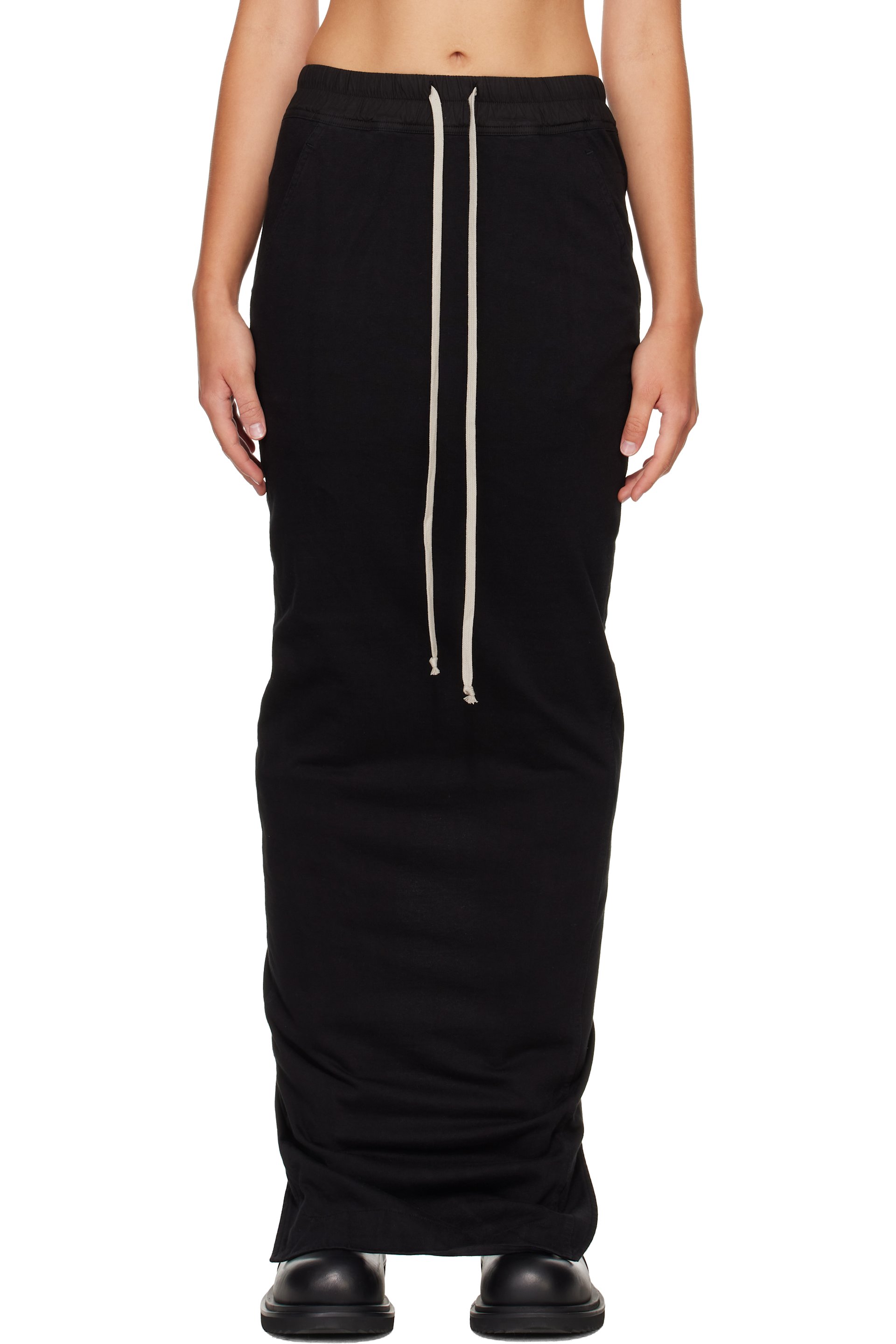 Rick Owens DRKSHDW - Black Tower Pull On Pillar Maxi Skirt