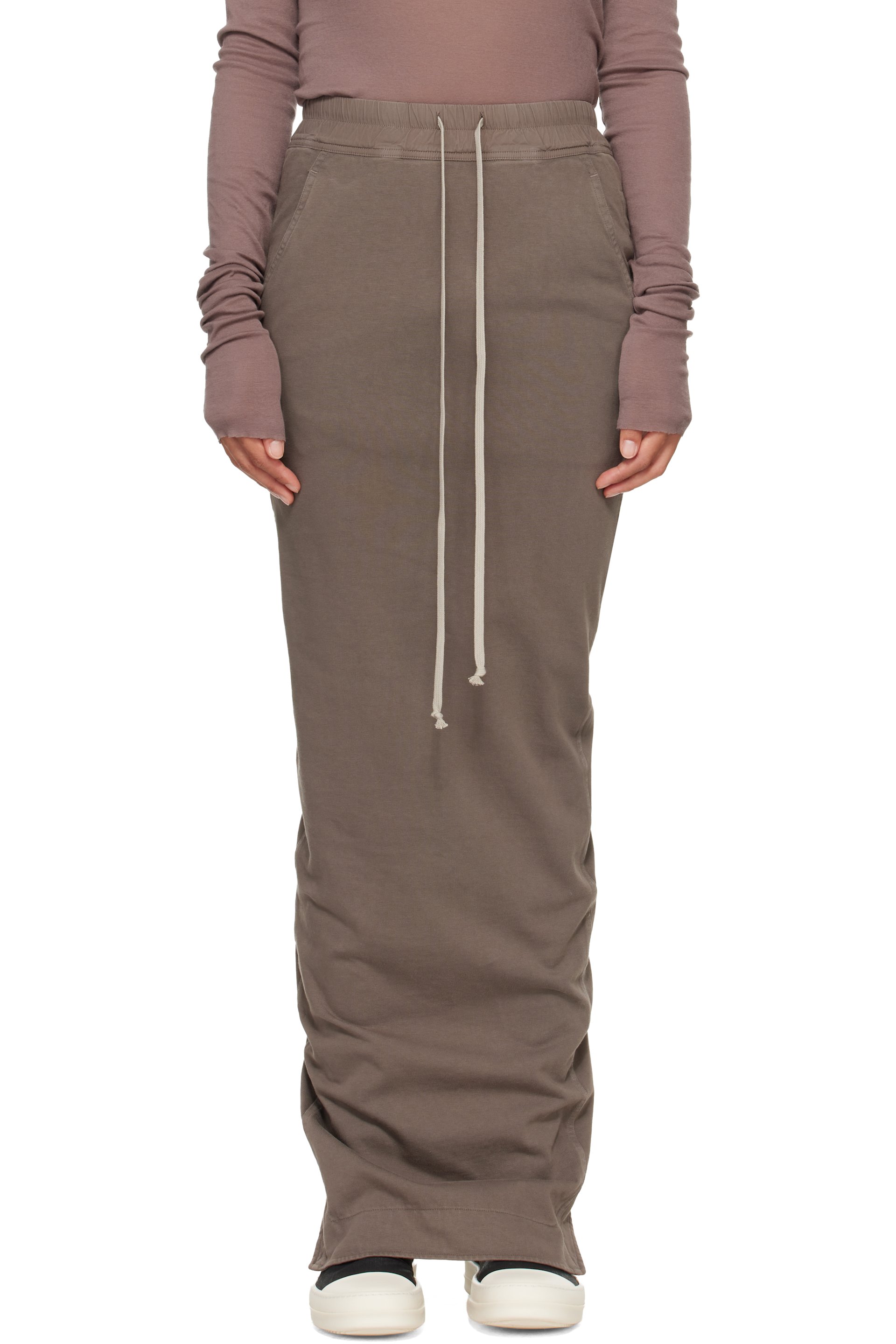 Rick Owens DRKSHDW - Gray Tower Pull On Pillar Maxi Skirt