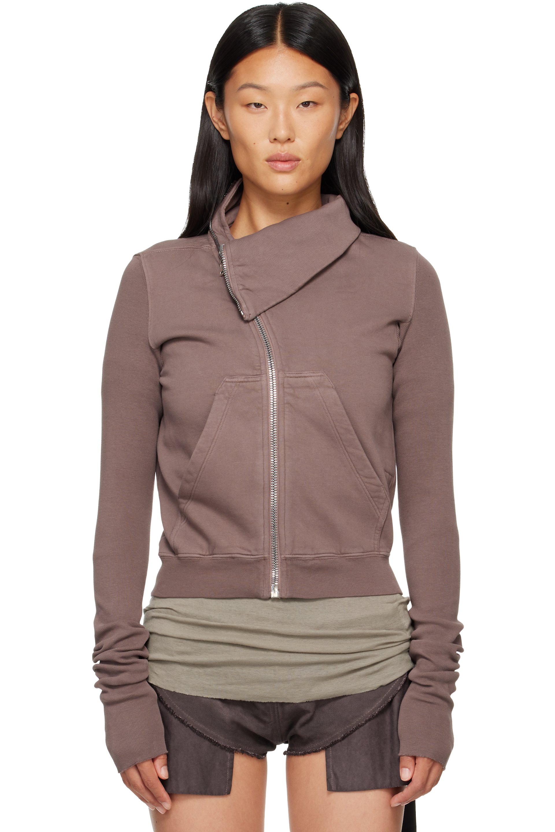 Rick Owens DRKSHDW - Taupe Tower Mountain Sweat Jacket