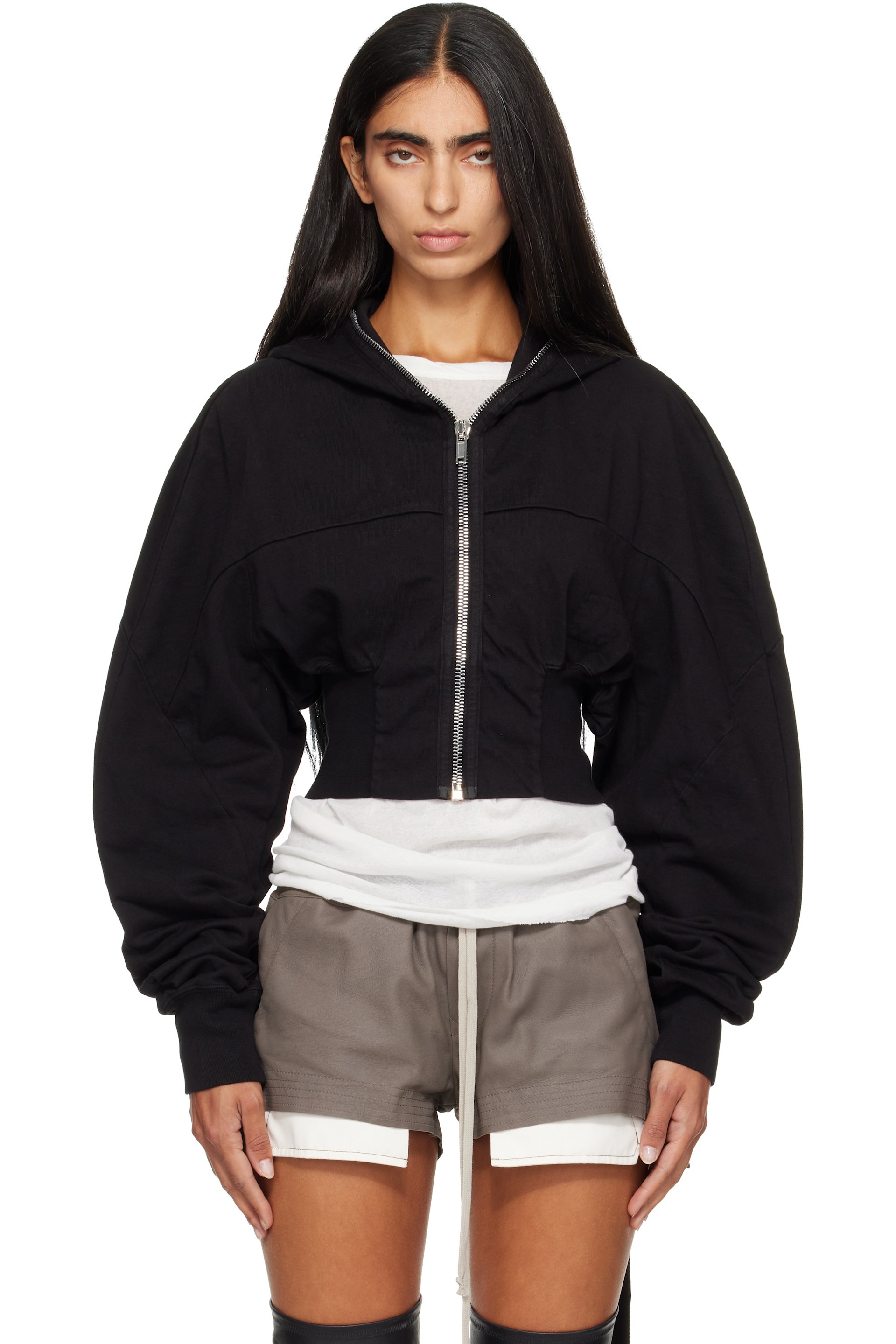 Rick Owens DRKSHDW - Black Tower Collage Hoodie