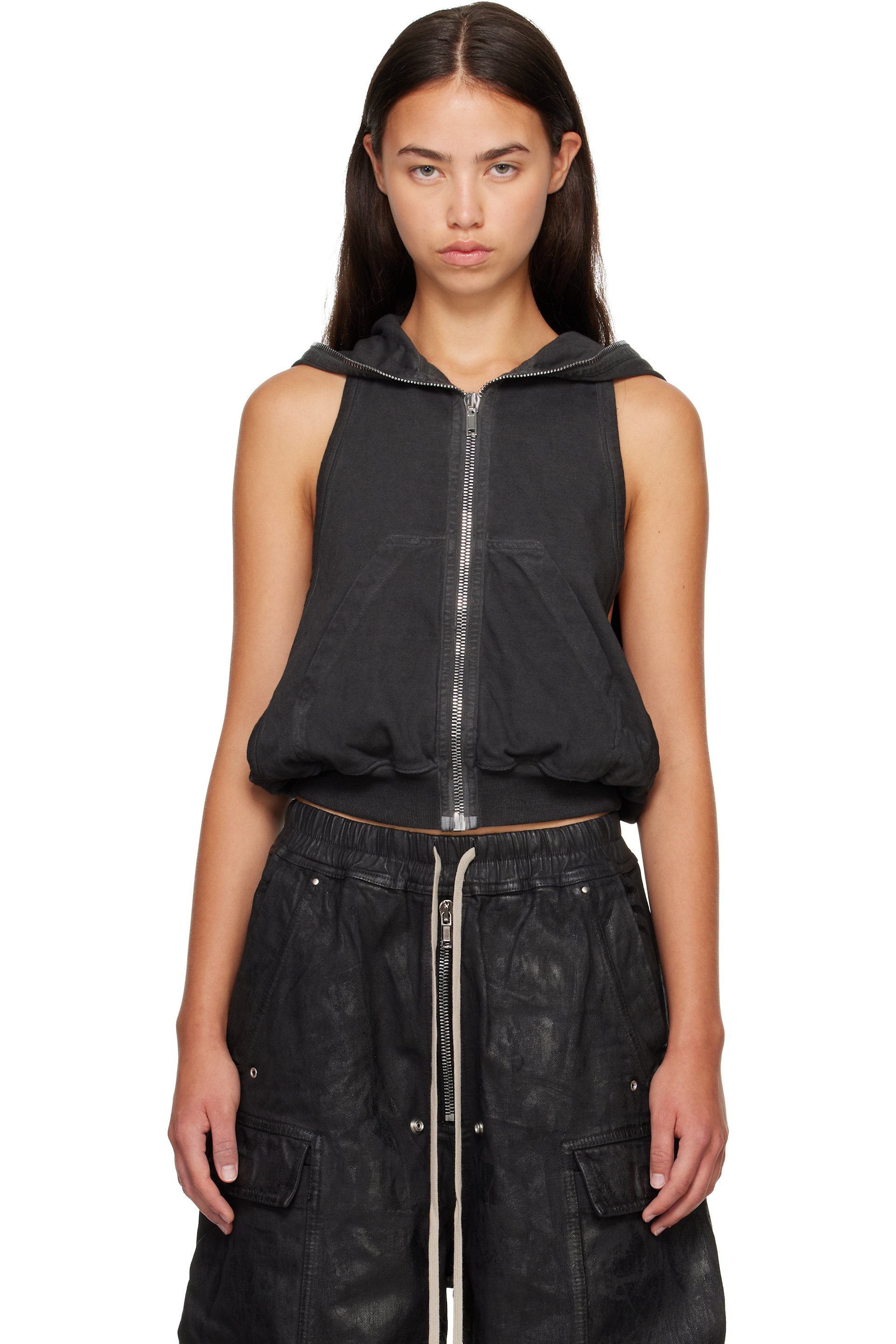 Rick Owens DRKSHDW - Black Tower Cyclops Sl Hoodie