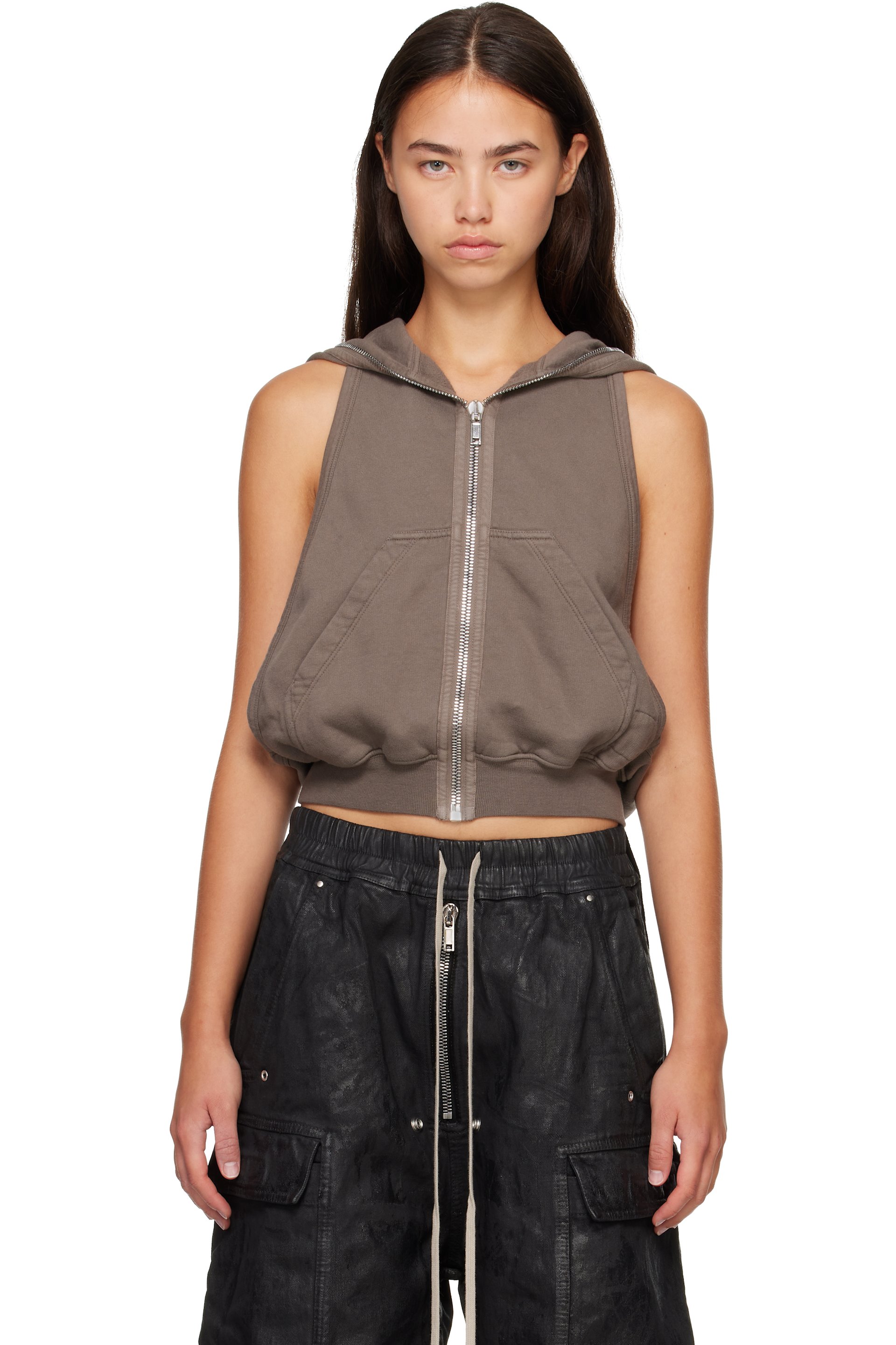 Rick Owens DRKSHDW - Gray Tower Cyclops Sl Hoodie