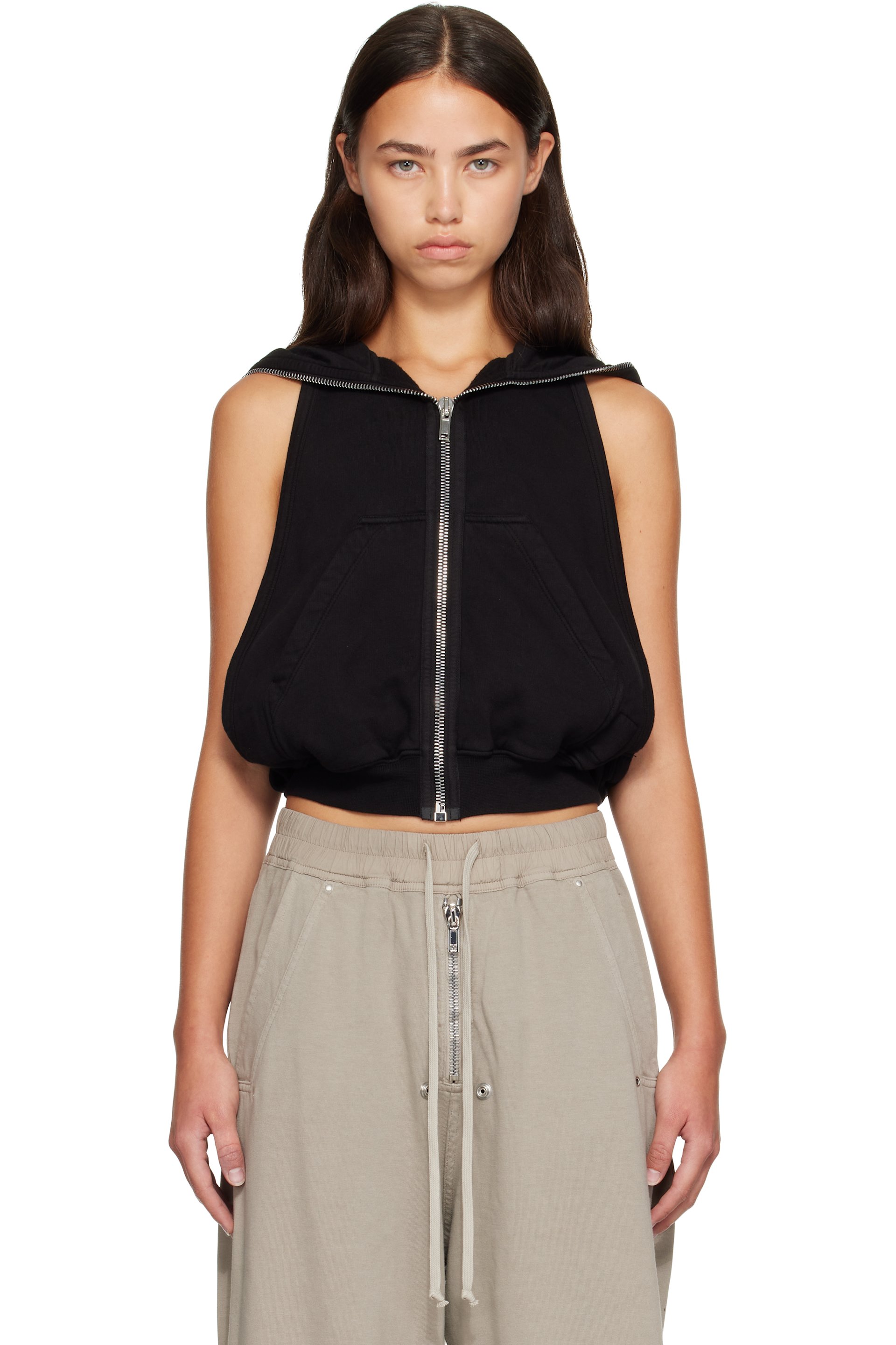 Rick Owens DRKSHDW - Black Tower Cyclops SL Hoodie