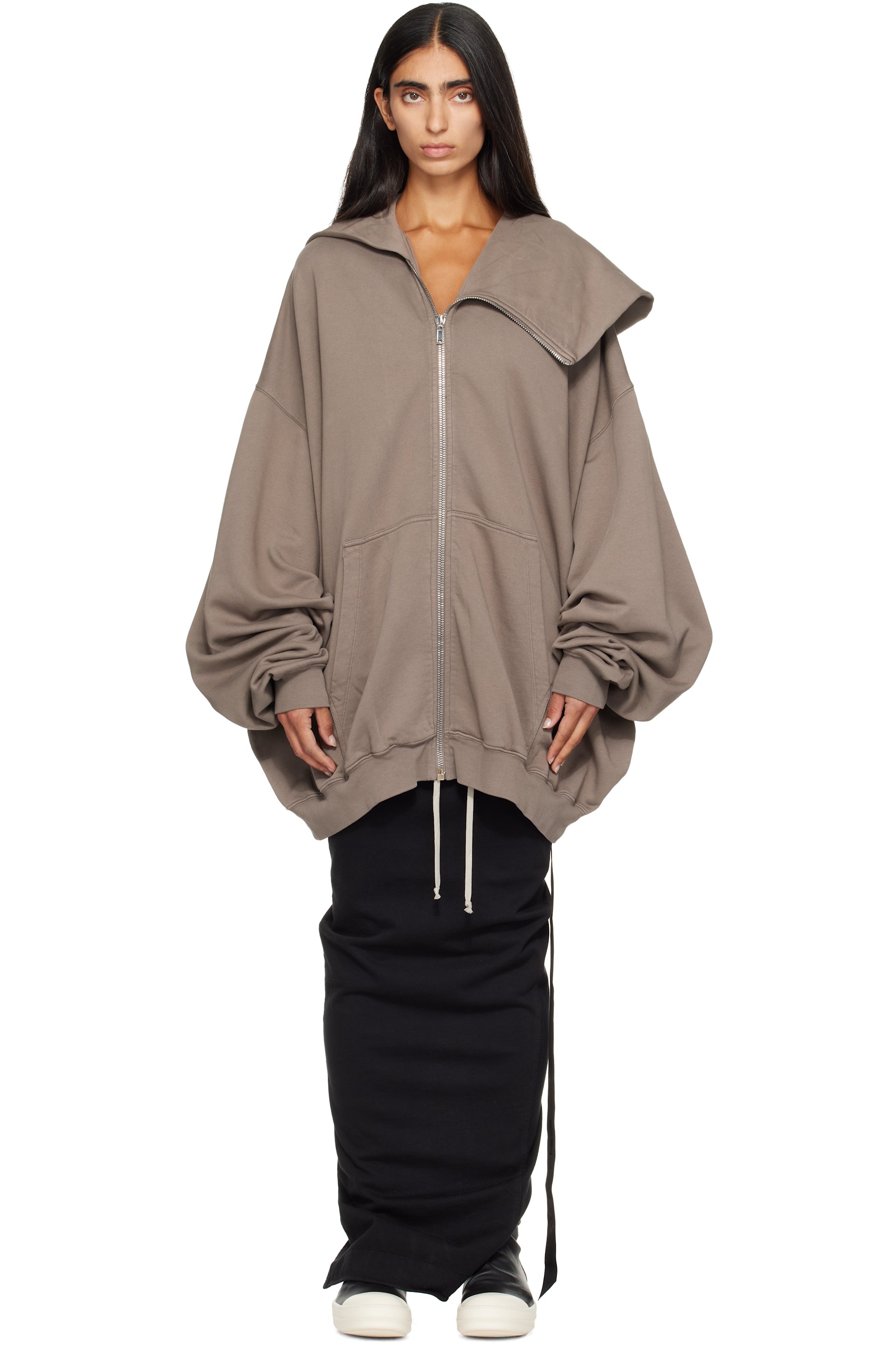 Rick Owens DRKSHDW - Gray Tower Mountain Hun Hoodie
