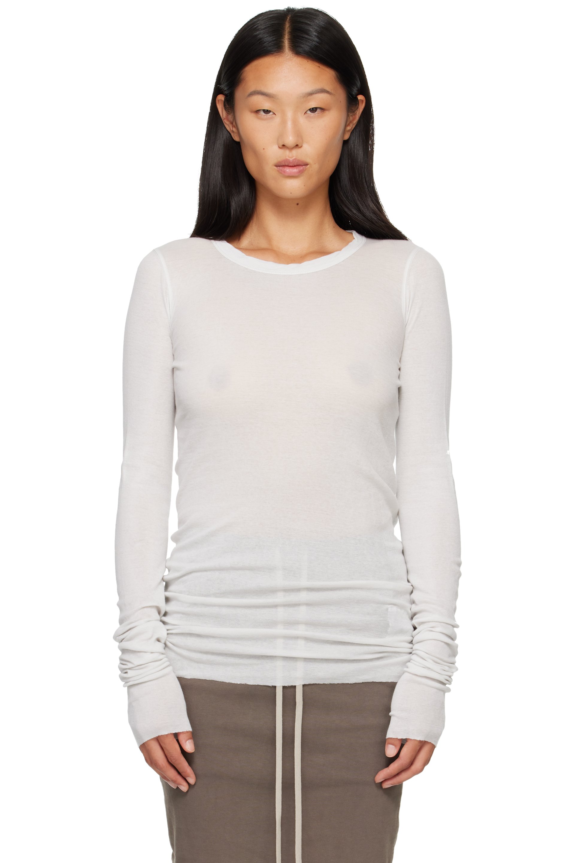 Rick Owens DRKSHDW - Off-White Tower Basic LS T-shirt