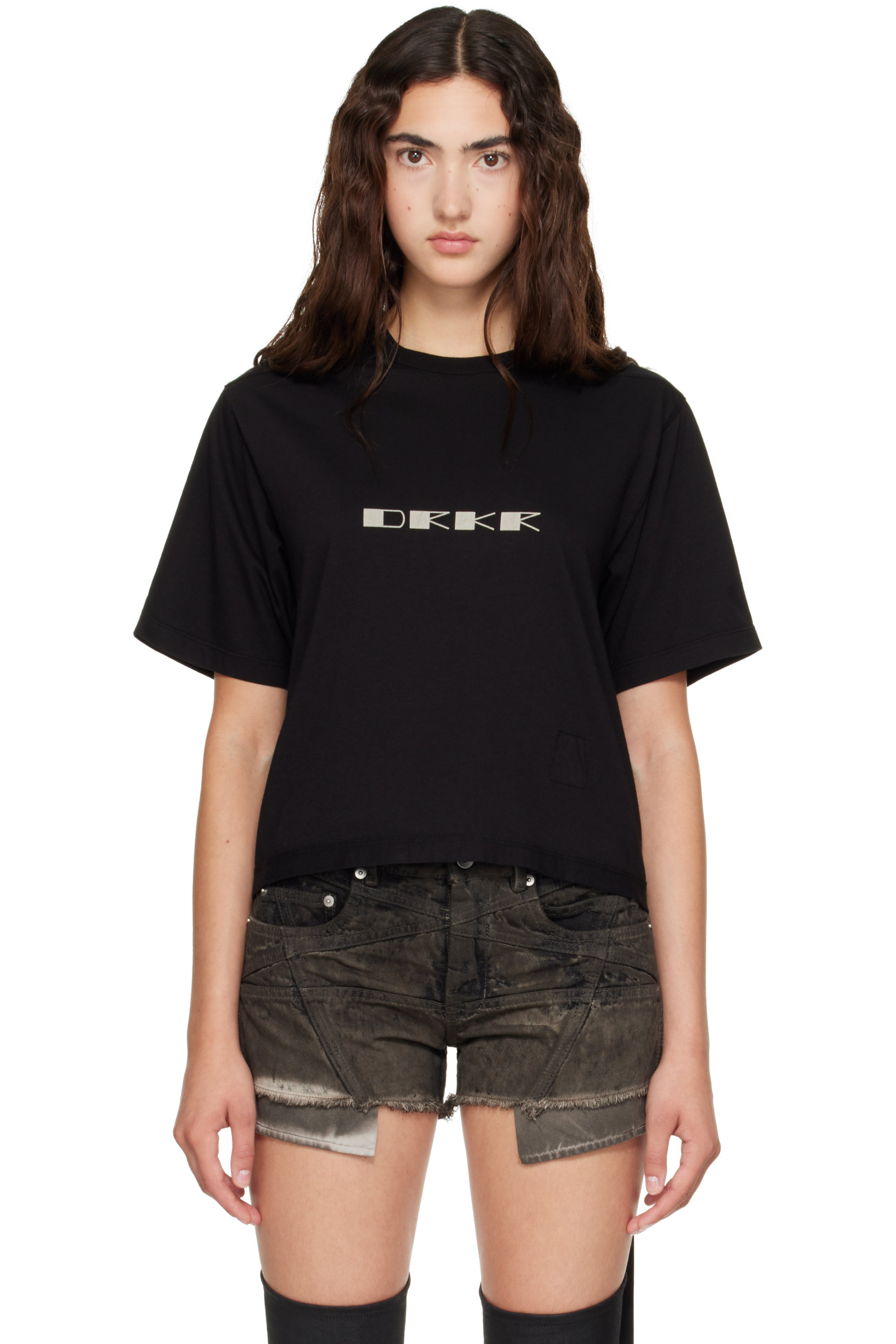 Rick Owens DRKSHDW - T-shirt à manches courtes noir - Tower