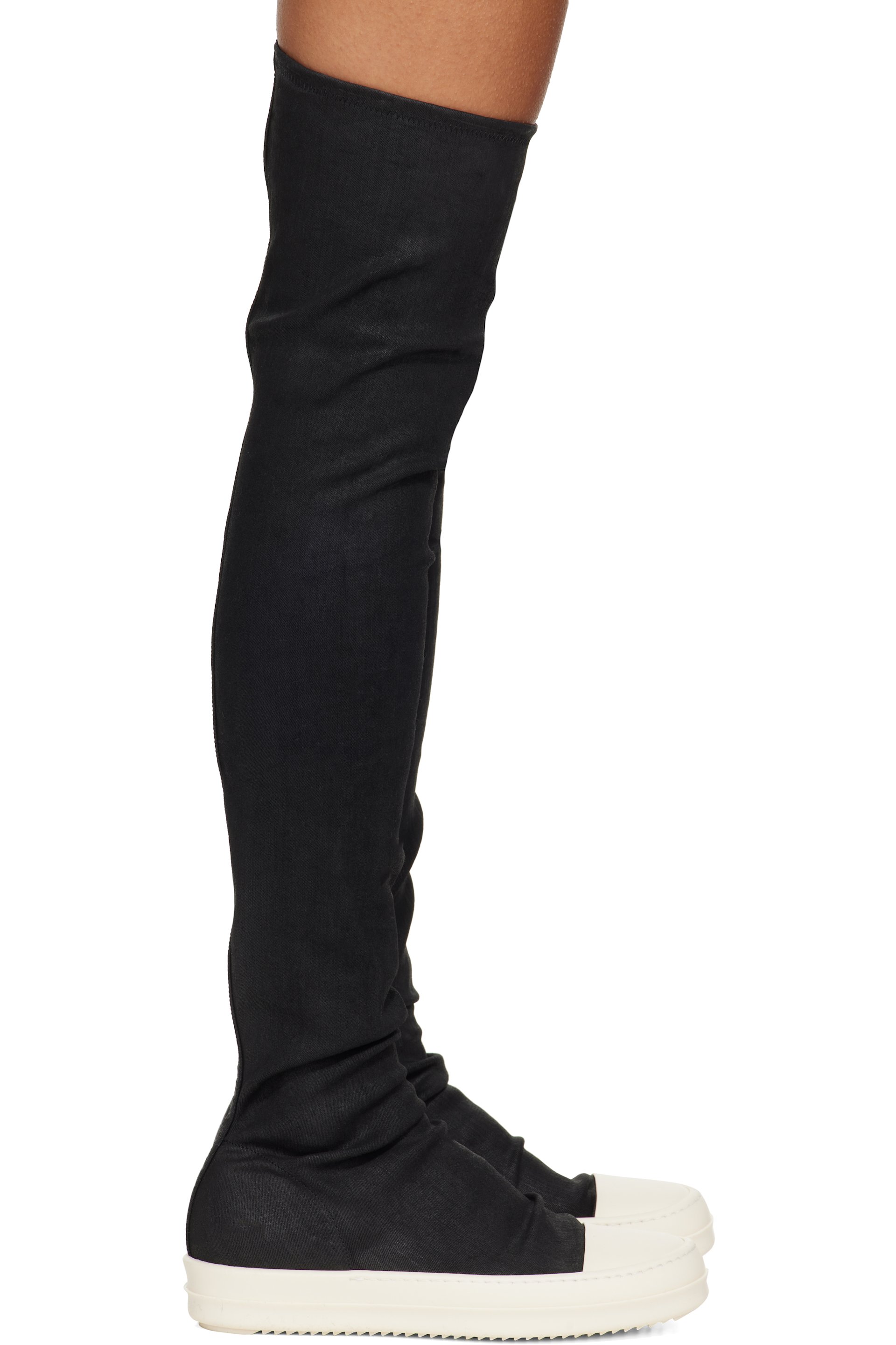 Rick Owens DRKSHDW - Black Tower High Sock Sneaks Tall Boots