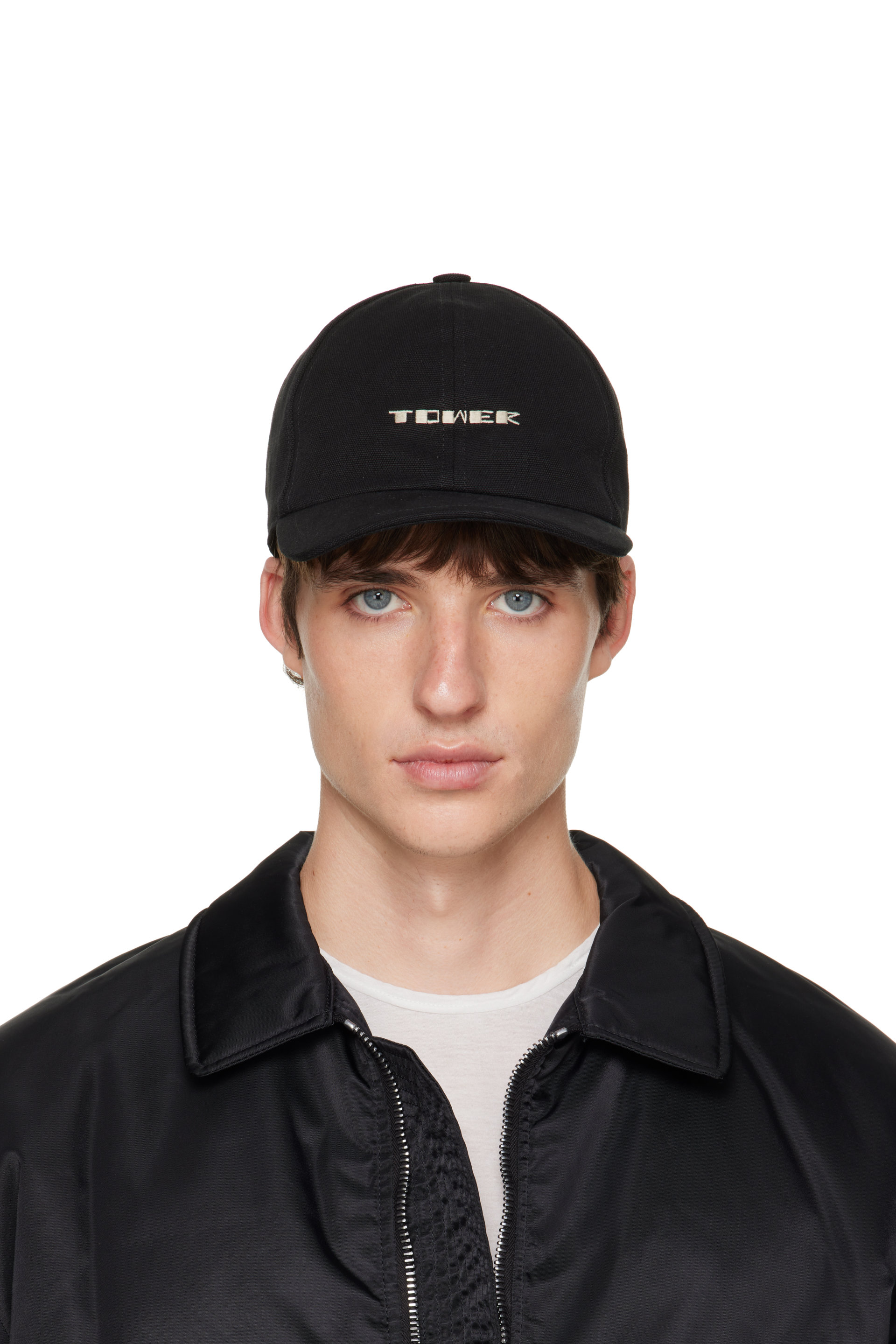 Rick Owens DRKSHDW - Black Tower Embroidery Baseball Cap