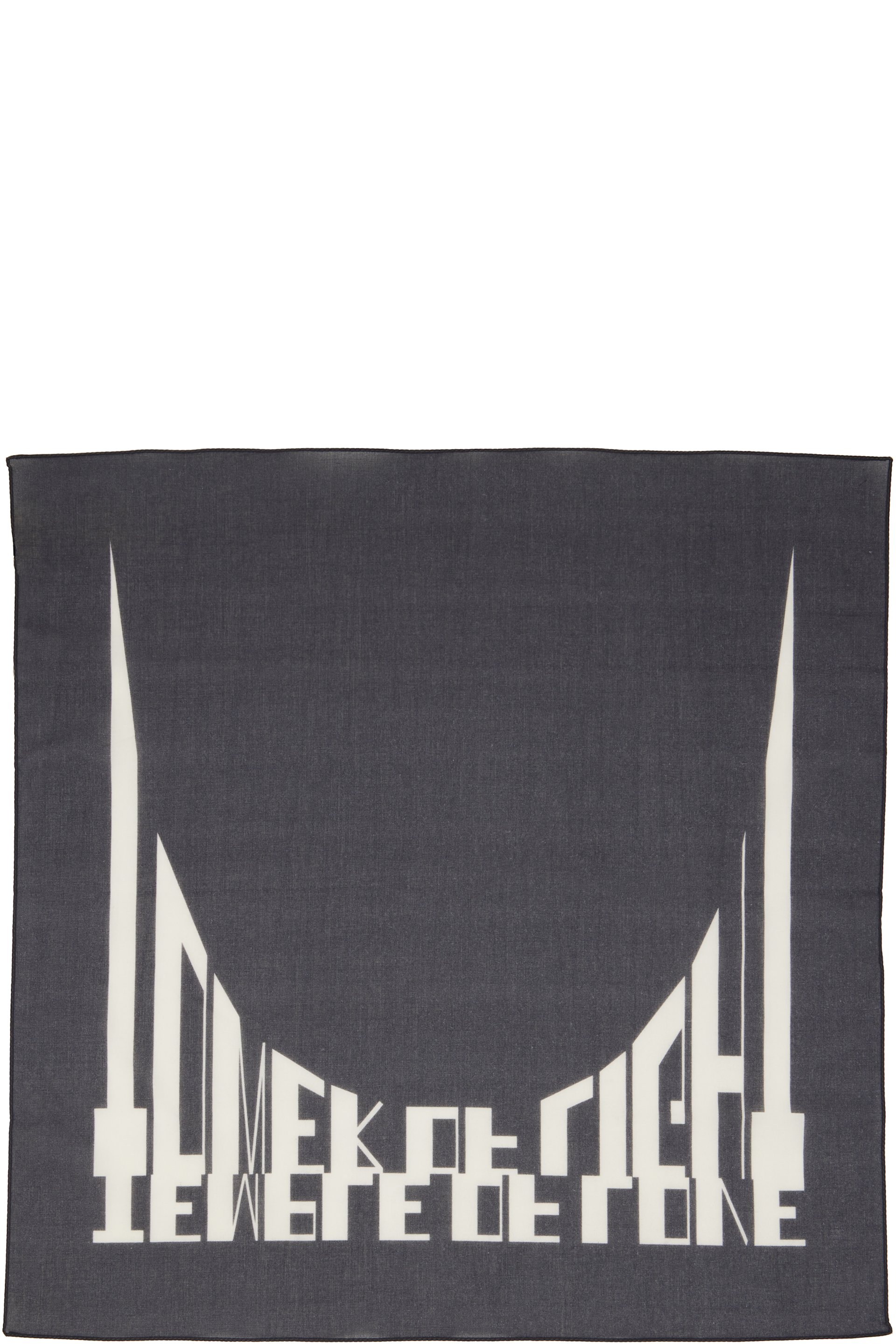 Rick Owens DRKSHDW - Foulard de style bandana Tower of Love noir - Tower
