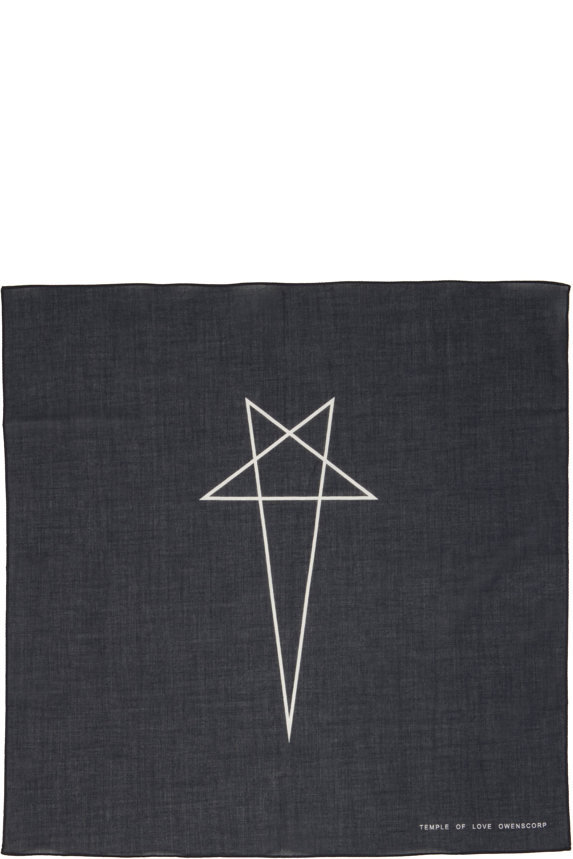 Rick Owens DRKSHDW - Foulard de style bandana Penta noir - Tower