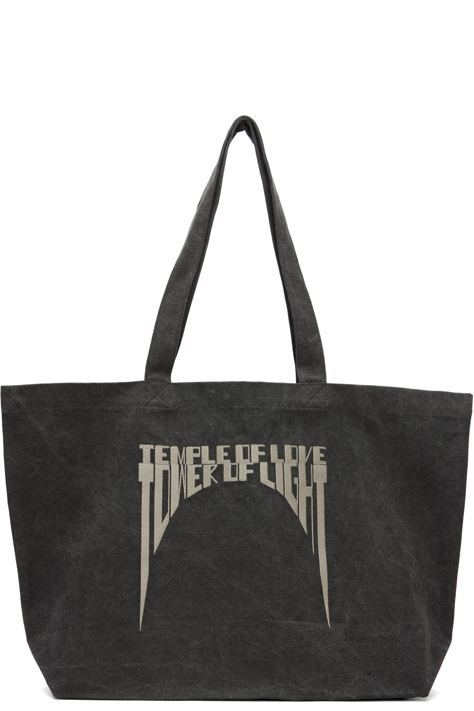 Rick Owens DRKSHDW - Gray Tower Canvas Embroidered Shopper Tote