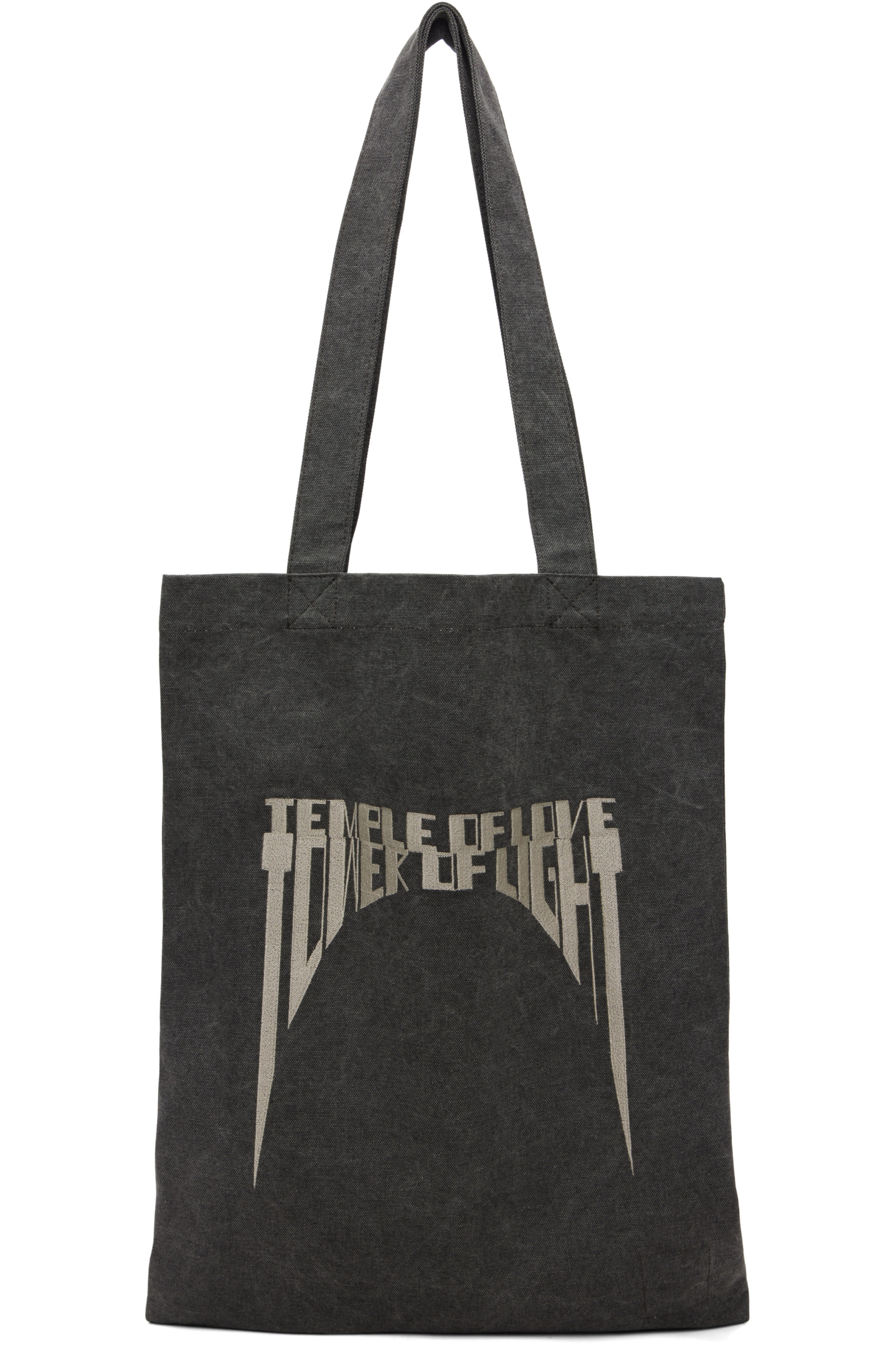 Rick Owens DRKSHDW - Gray Tower Canvas Embroidered Tote