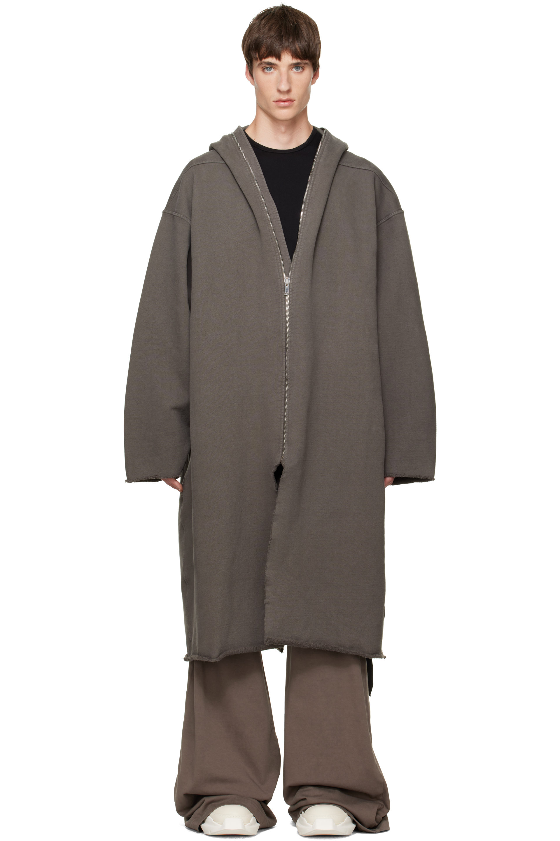 Rick Owens DRKSHDW - Taupe Tower Wide Mac Coat