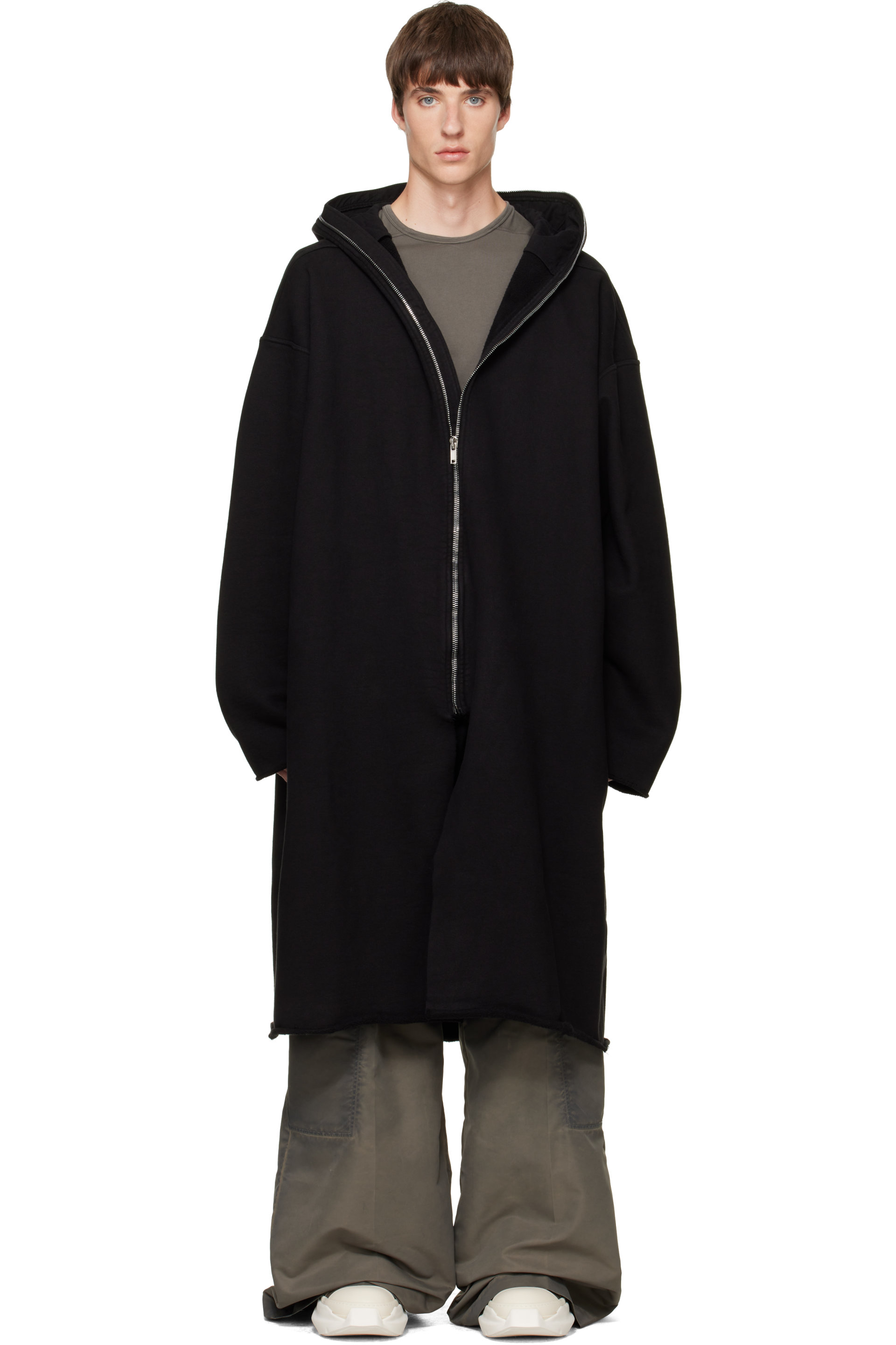 Rick Owens DRKSHDW - Black Tower Wide Mac Coat