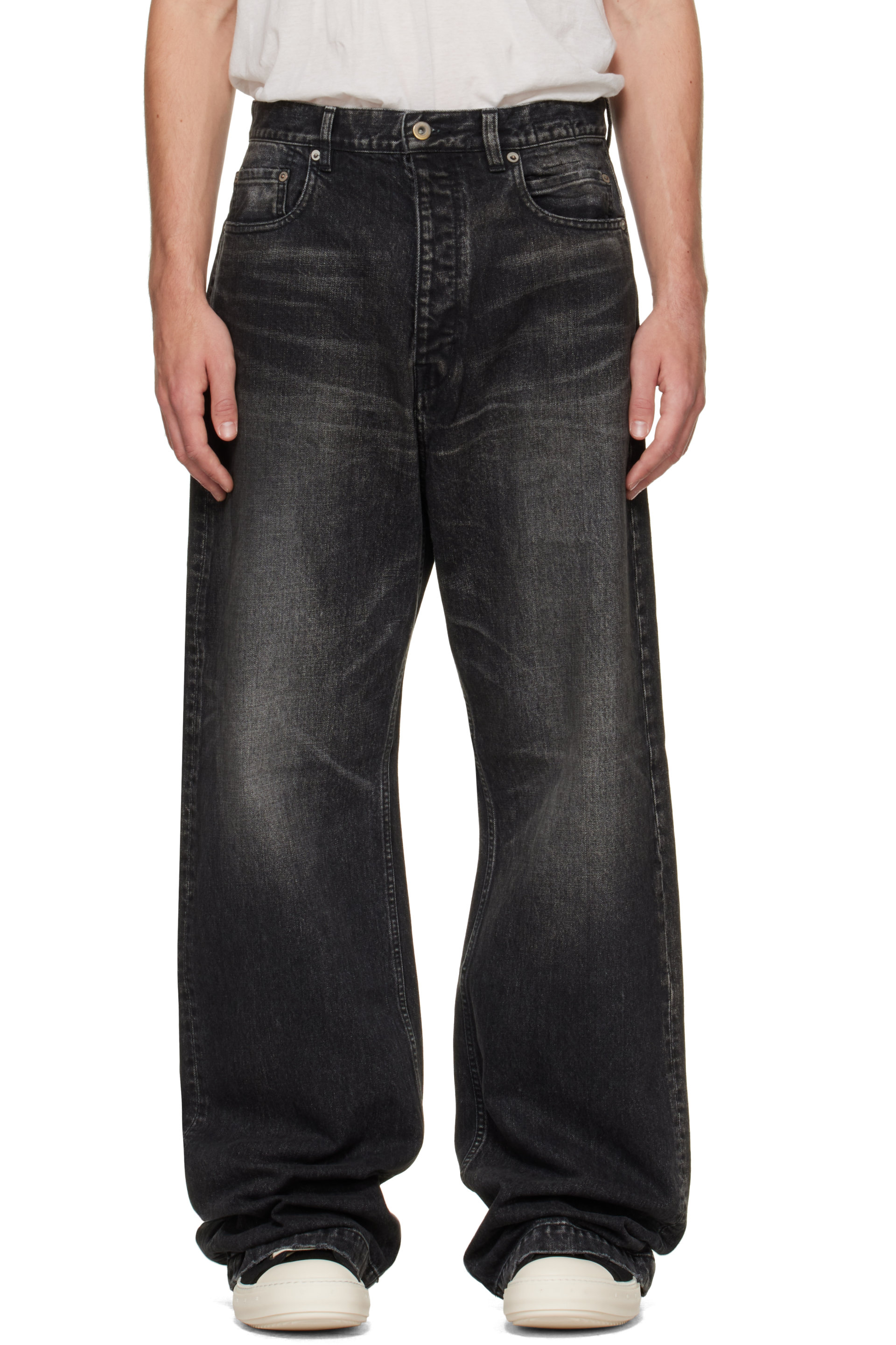 Rick Owens DRKSHDW - Black Tower Strobe Jeans