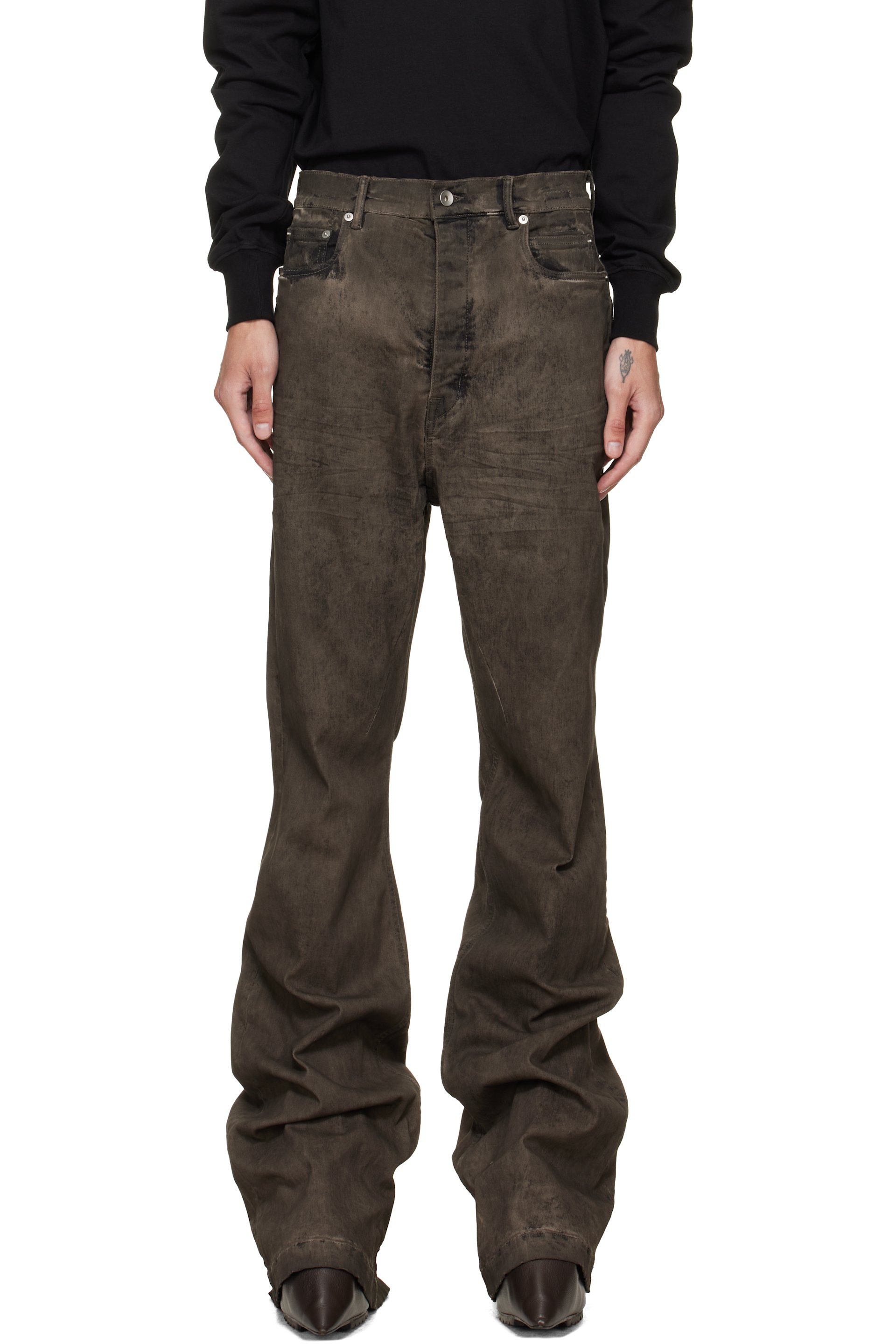 Rick Owens DRKSHDW - Gray Tower Bolan Bootcut Jeans