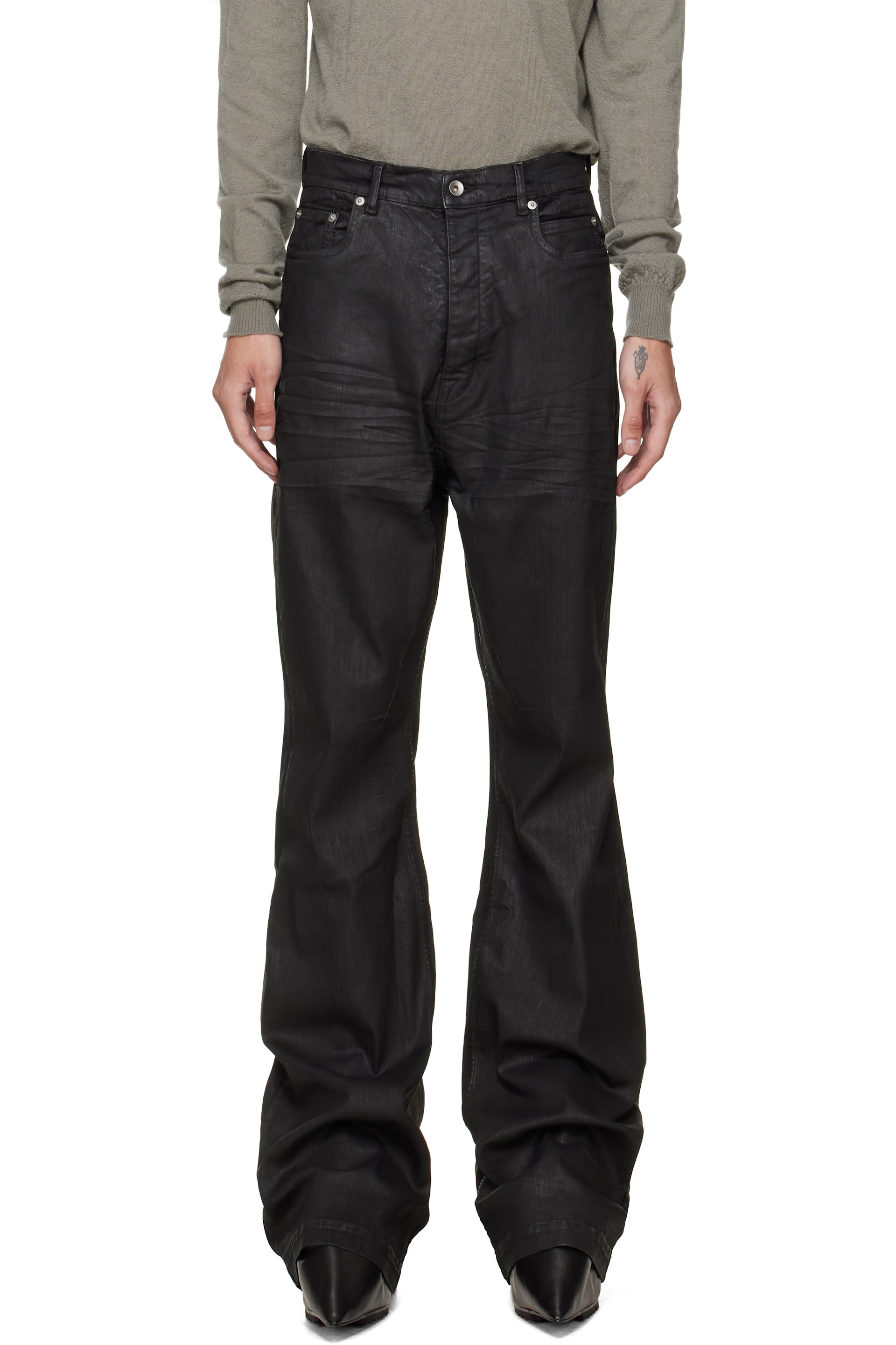 Rick Owens DRKSHDW - Black Tower Bolan Bootcut Jeans