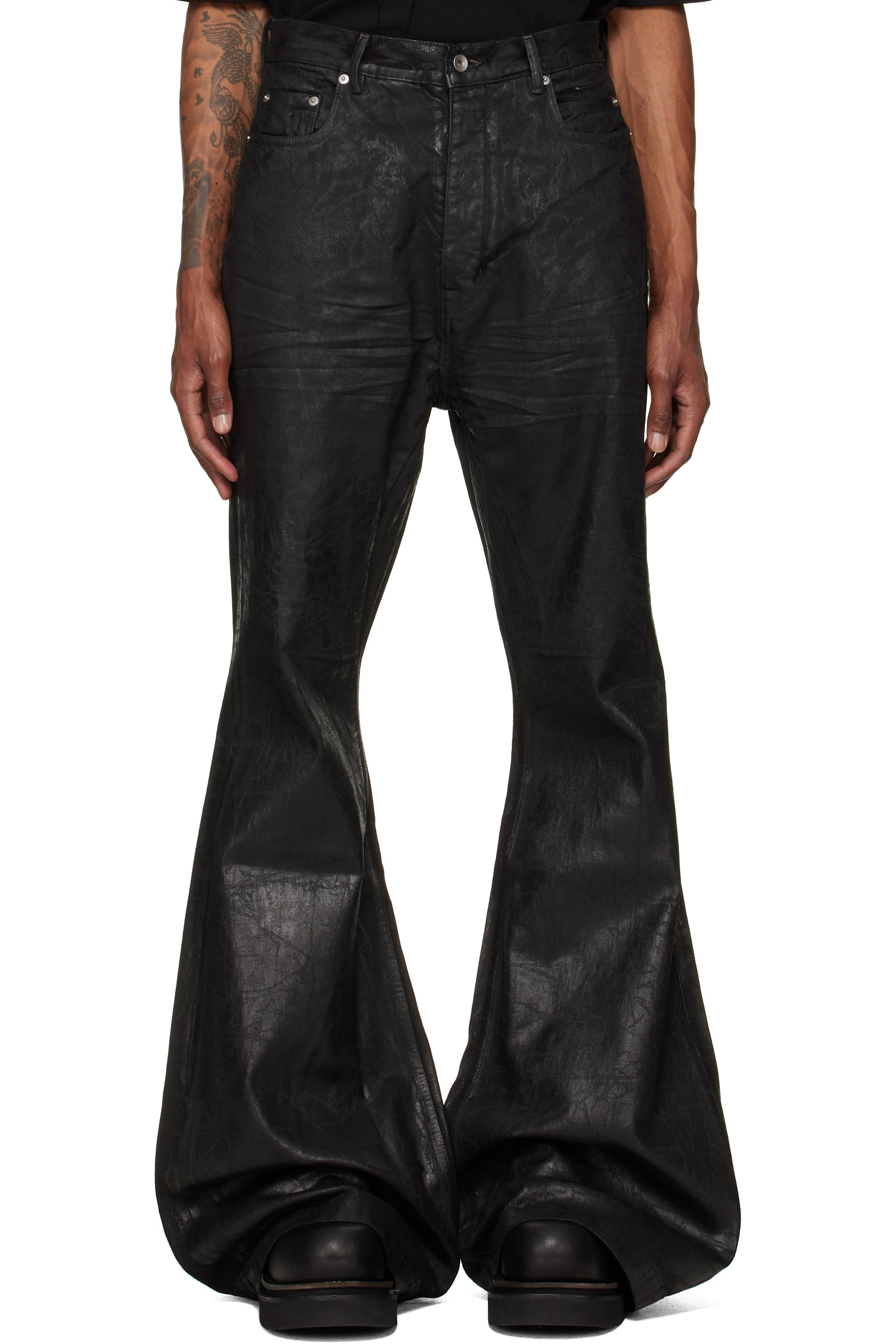 Rick Owens DRKSHDW - Jean semi-évasé Bolan noir - Tower