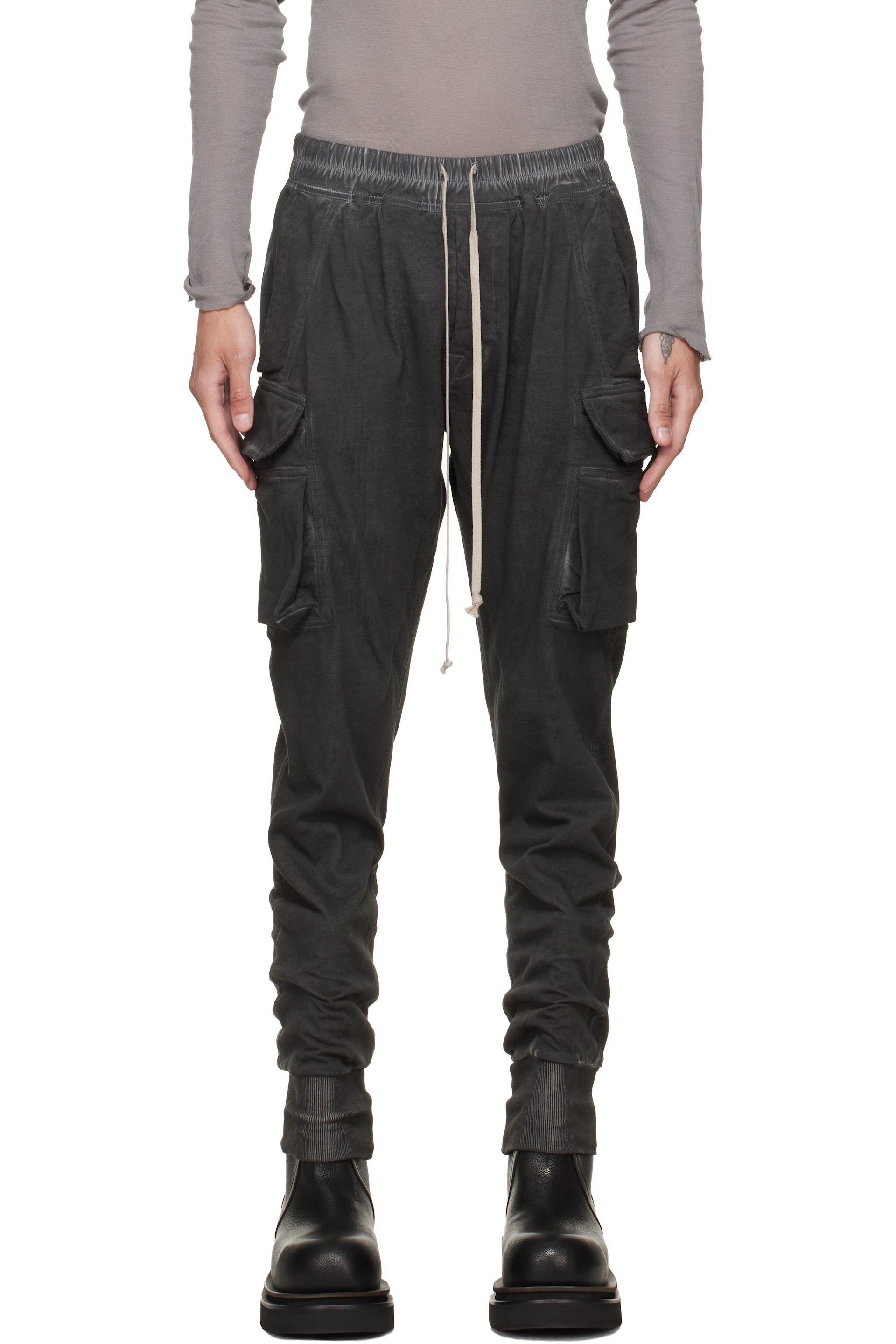 Rick Owens DRKSHDW - Black Tower Mastodon Cut Cargo Pants