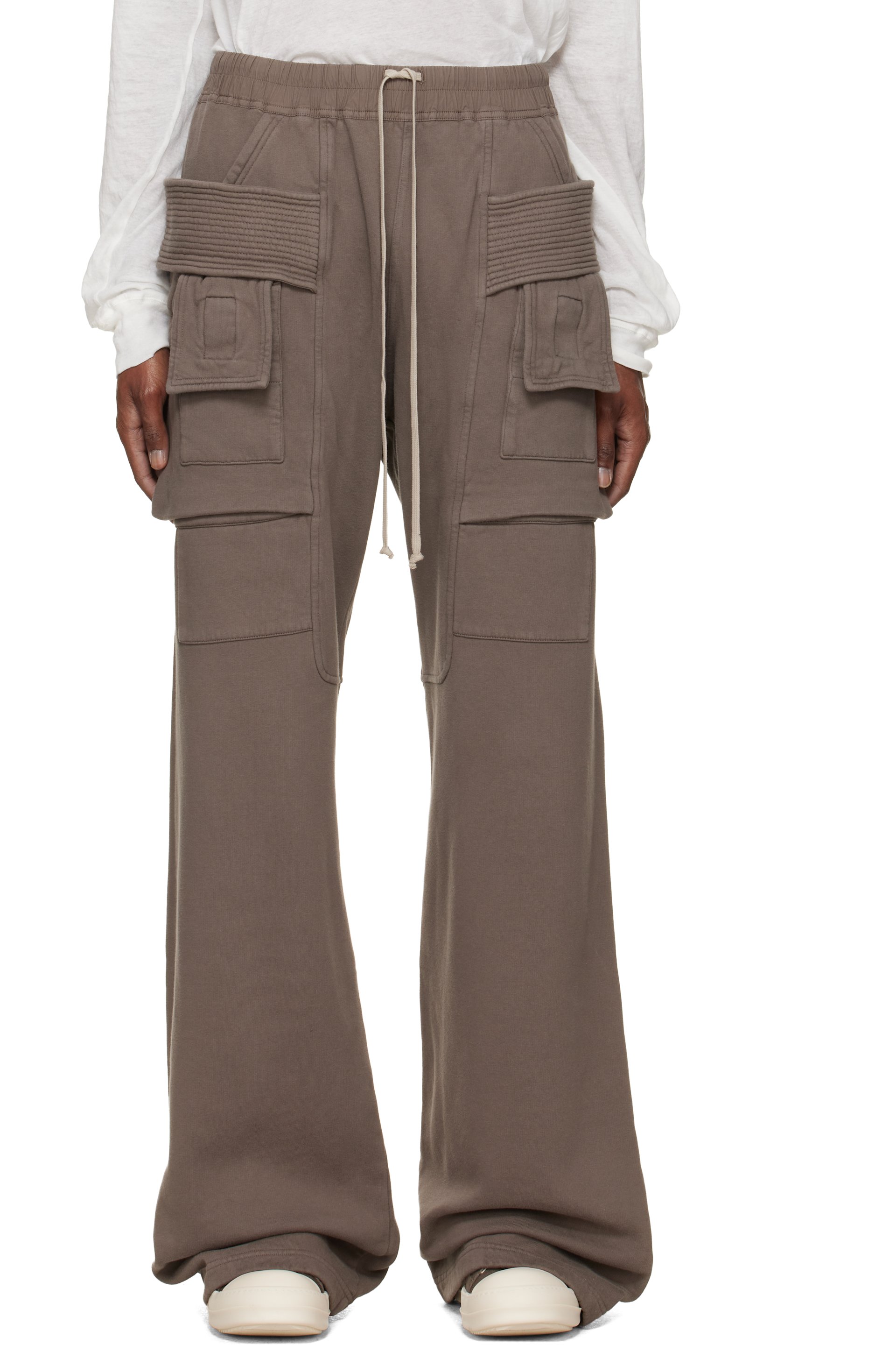 Rick Owens DRKSHDW - Gray Tower Creatch Wide Drawstring Cargo Pants
