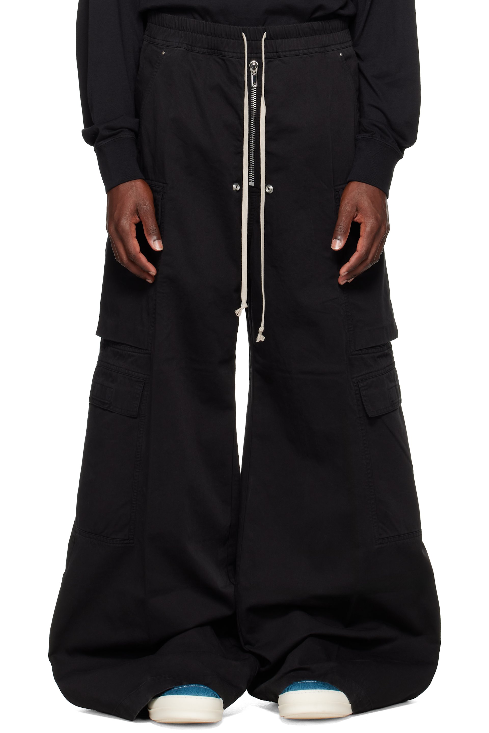 Rick Owens DRKSHDW - Black Tower Double Jumbo Belas Cargo Pants
