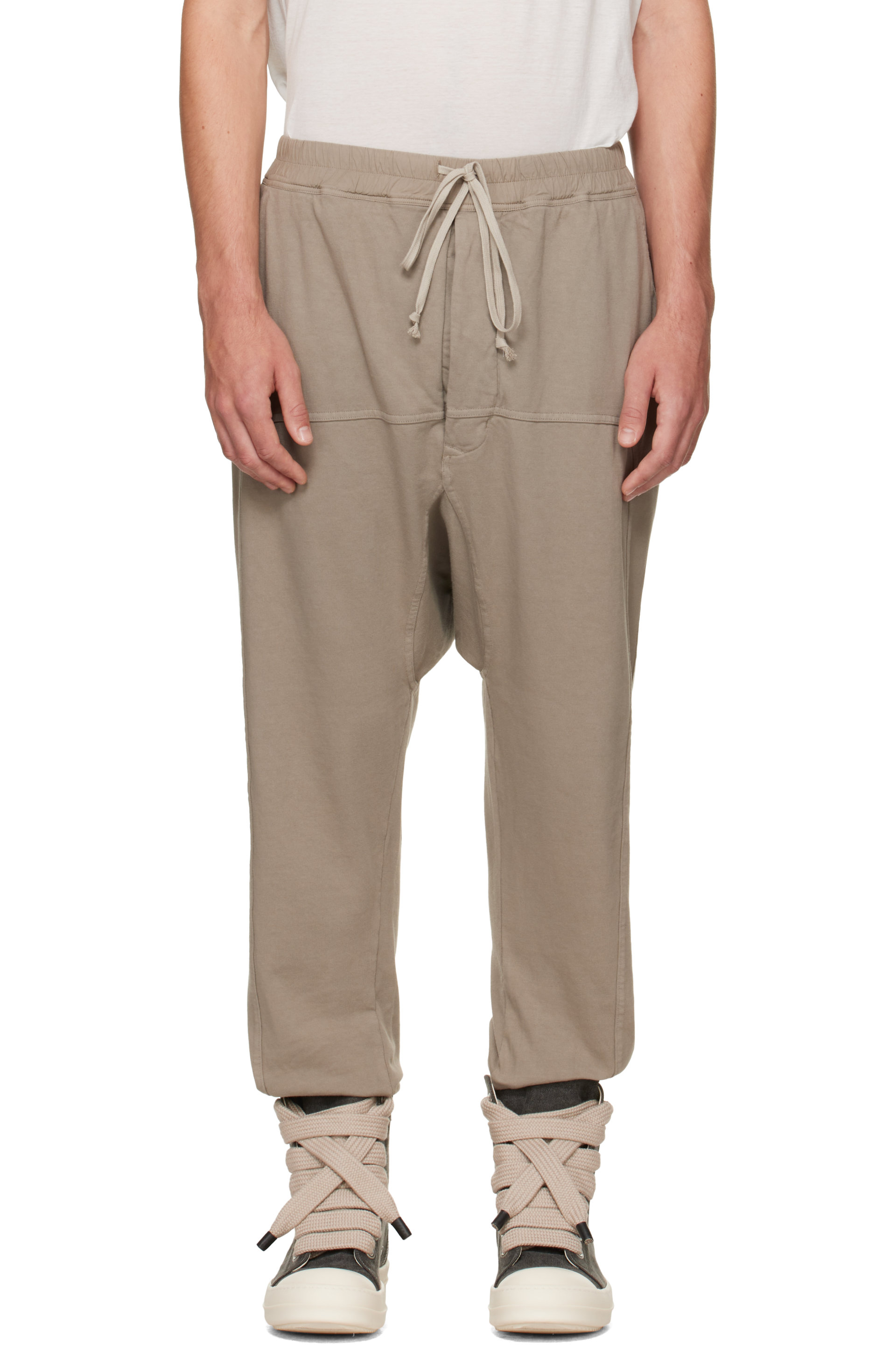 Rick Owens DRKSHDW - 驼色 Tower Prisoner Drawstring 长裤