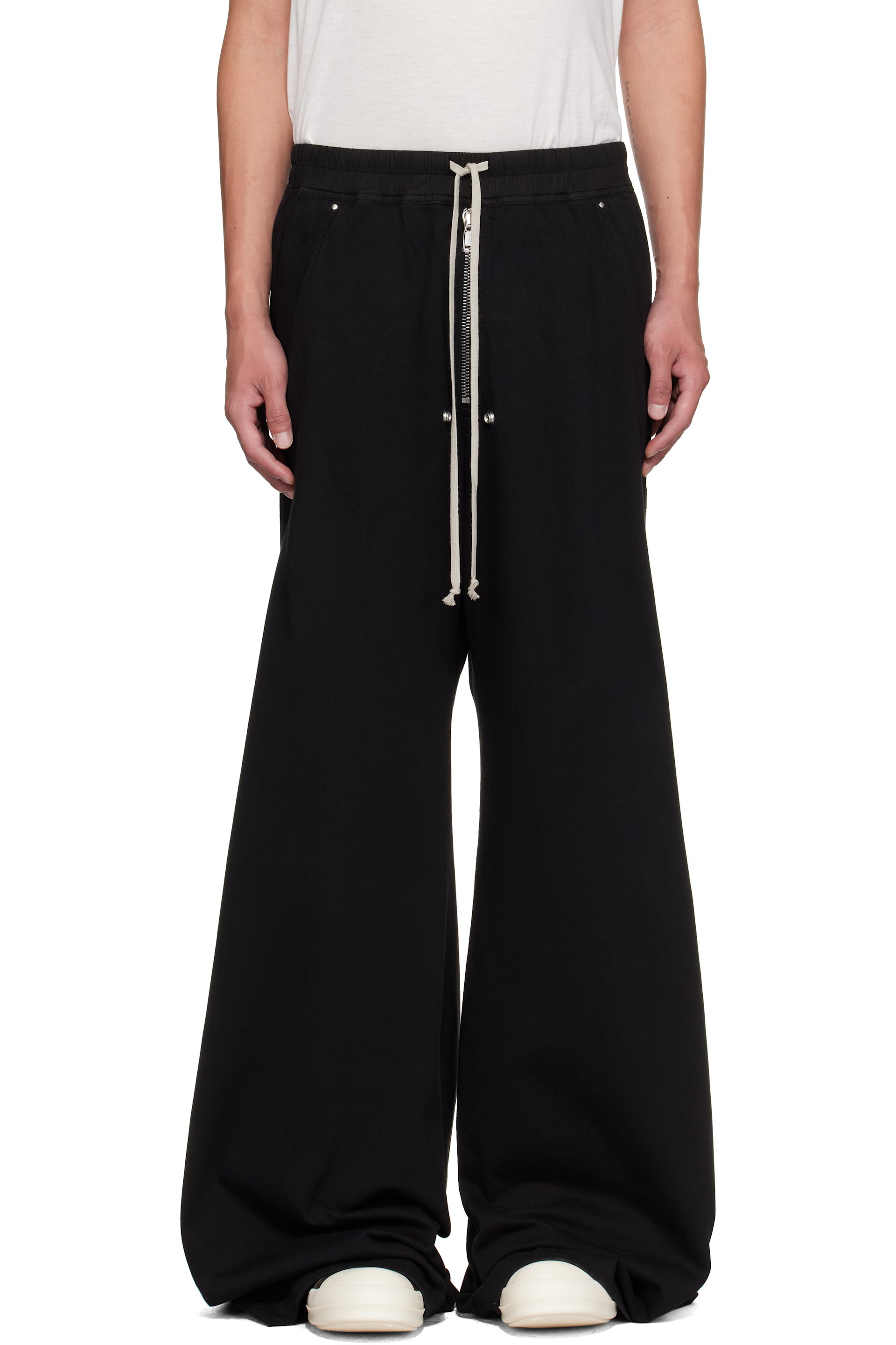 Rick Owens DRKSHDW - Pantalon de survêtement Geth noir à glissière Bela - Tower