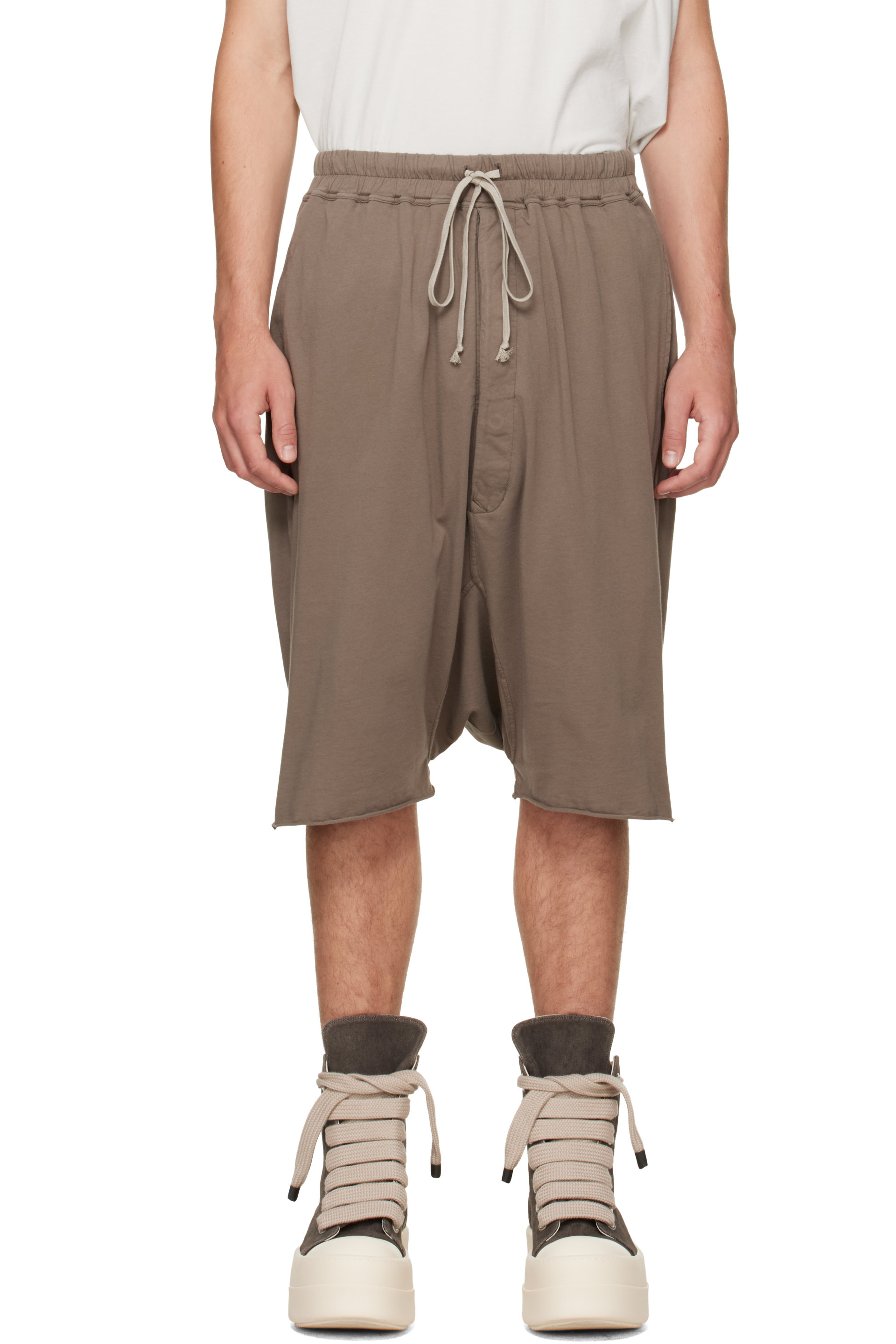 Rick Owens DRKSHDW - Taupe Tower Drawstring Pods Shorts
